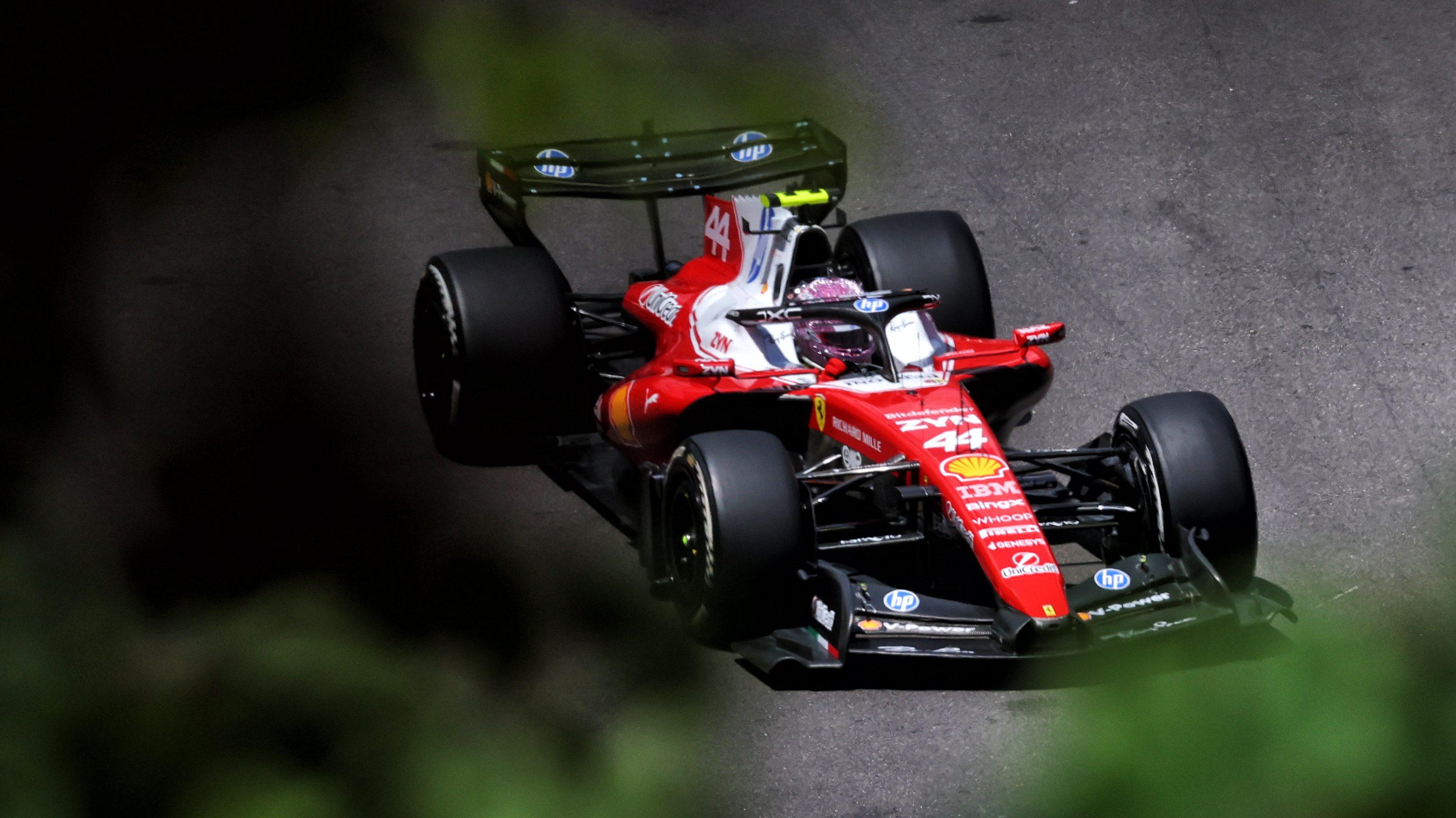 Lewis Hamilton driving Ferrari SF-26 during Free Practice 2 at 2026 Monaco Grand Prix