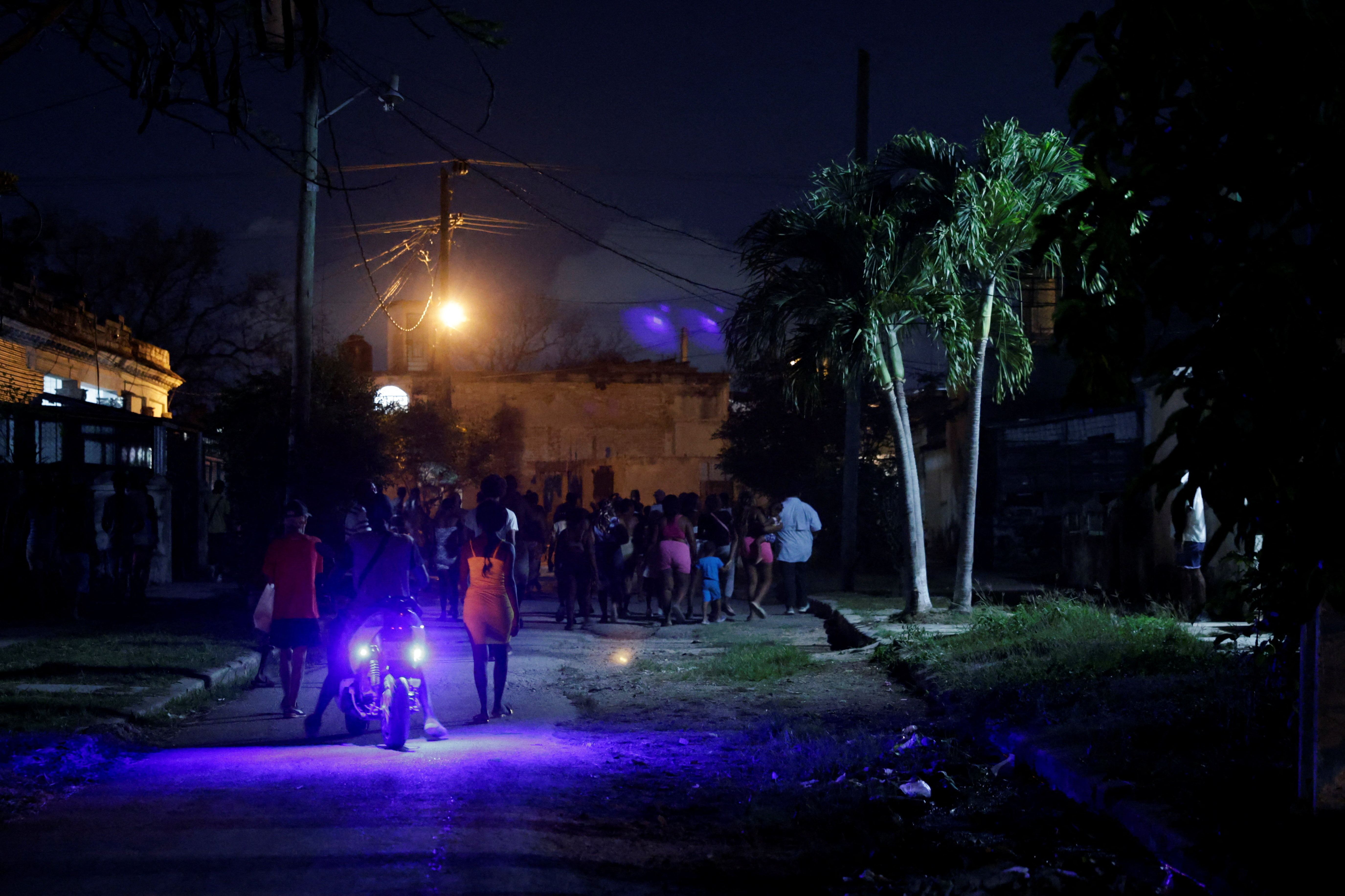 People protest against frequent blackouts in Havana Cuba