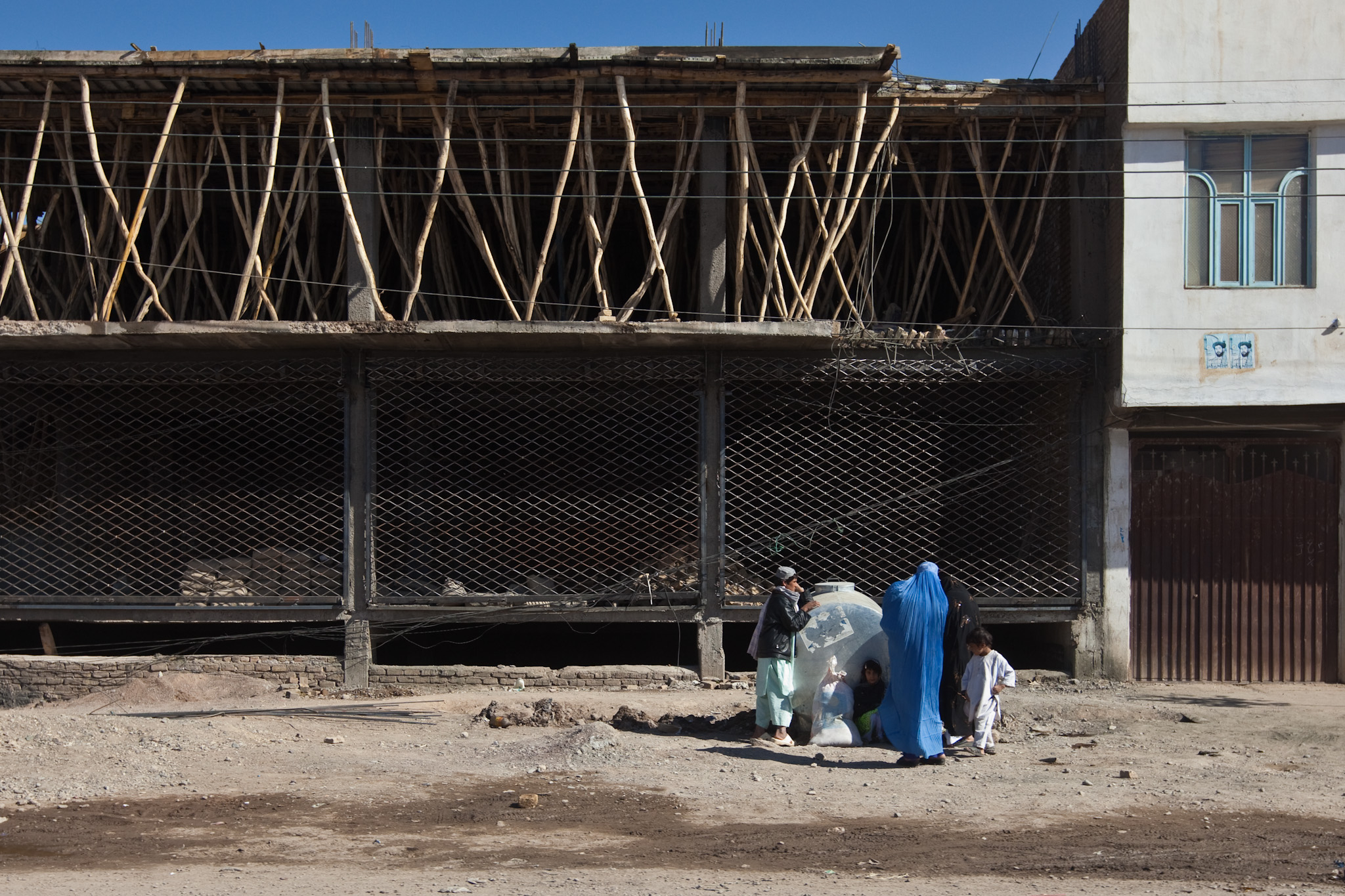A street scene in Herat, the western Afghan city where Taliban forces fired on protesters