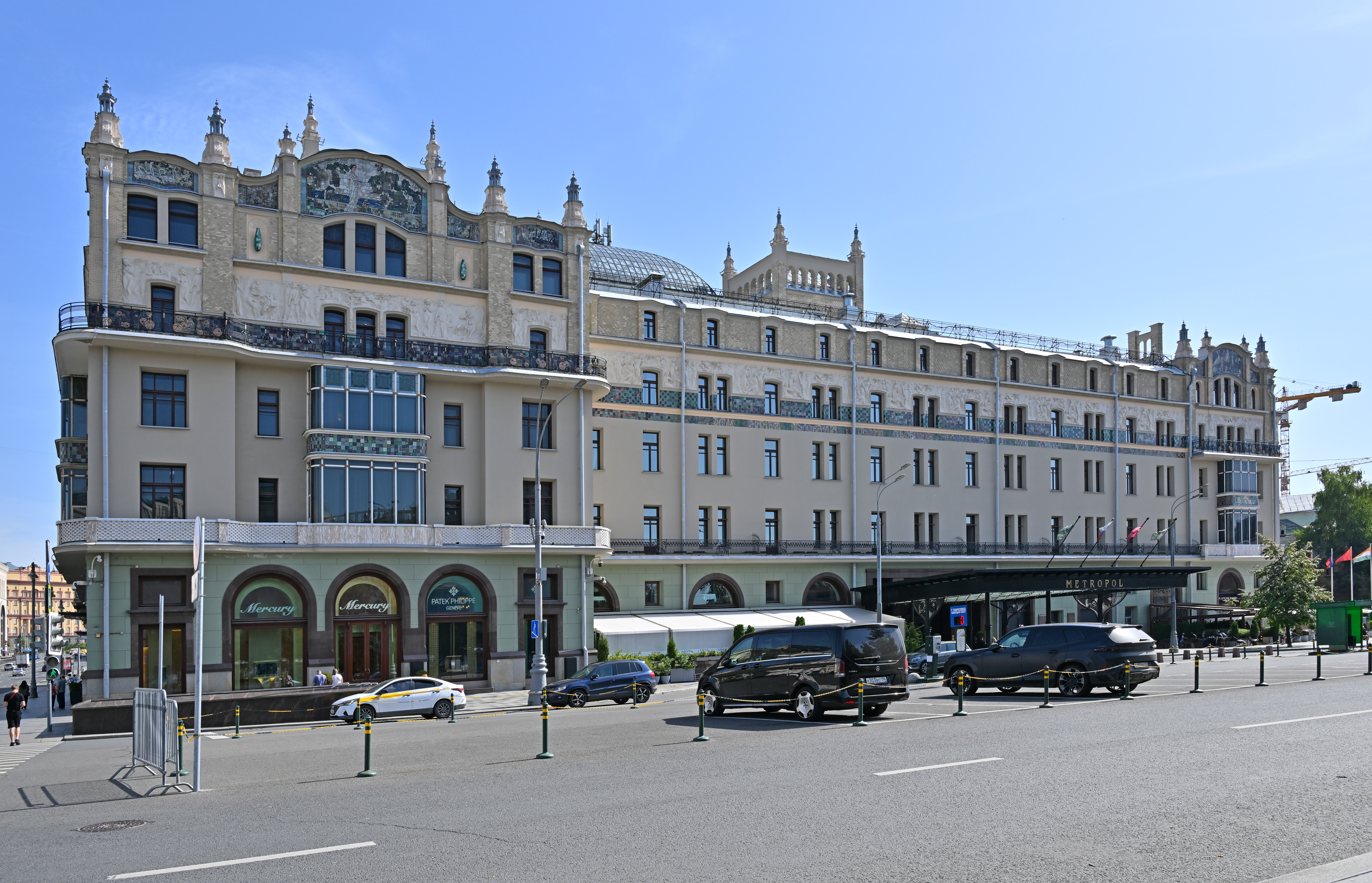 The Hotel Metropol in Moscow, where Tommy Robinson filmed himself with Errol Musk