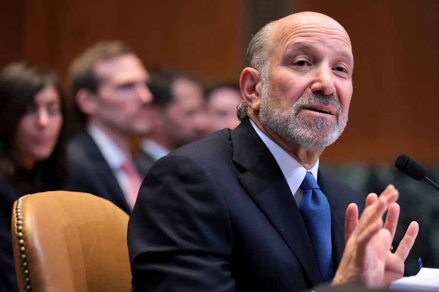 US Commerce Secretary Howard Lutnick testifying at a Senate hearing