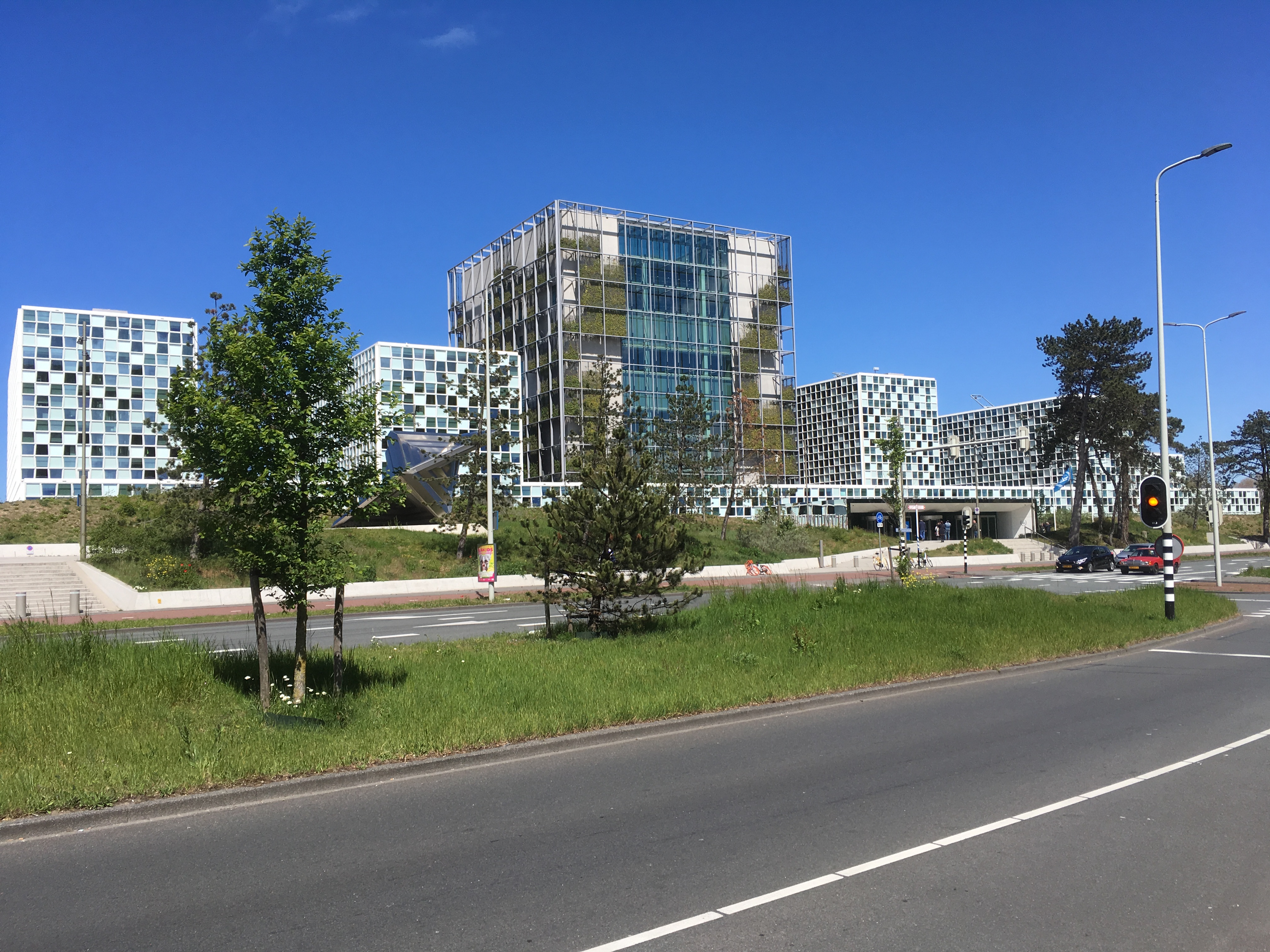 The International Criminal Court building in The Hague, where prosecutor Karim Khan was suspended