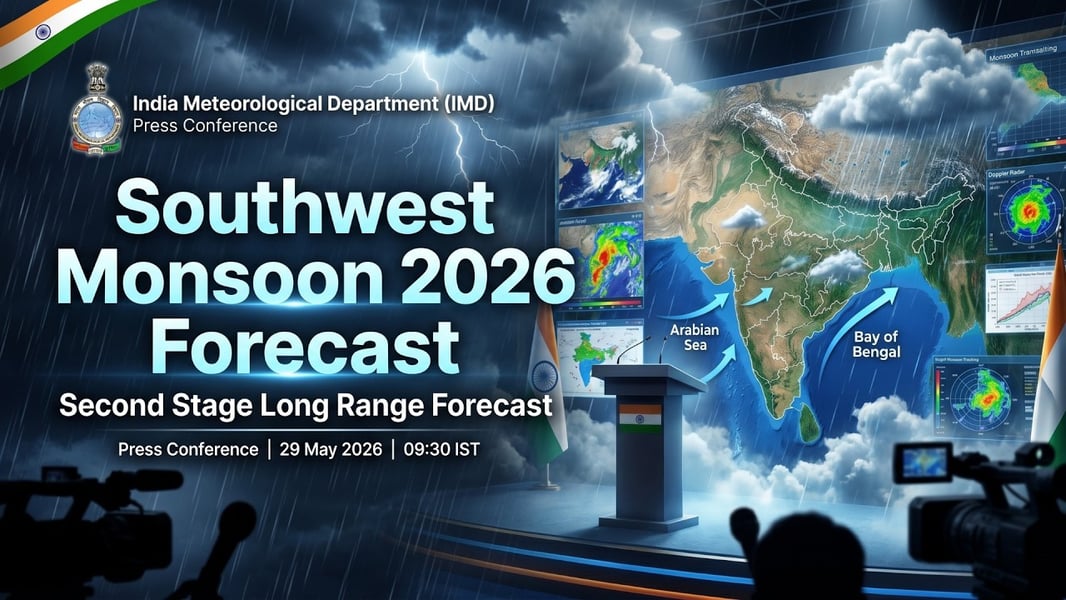 India Meteorological Department monsoon forecast map for June to September 2026 monsoon season