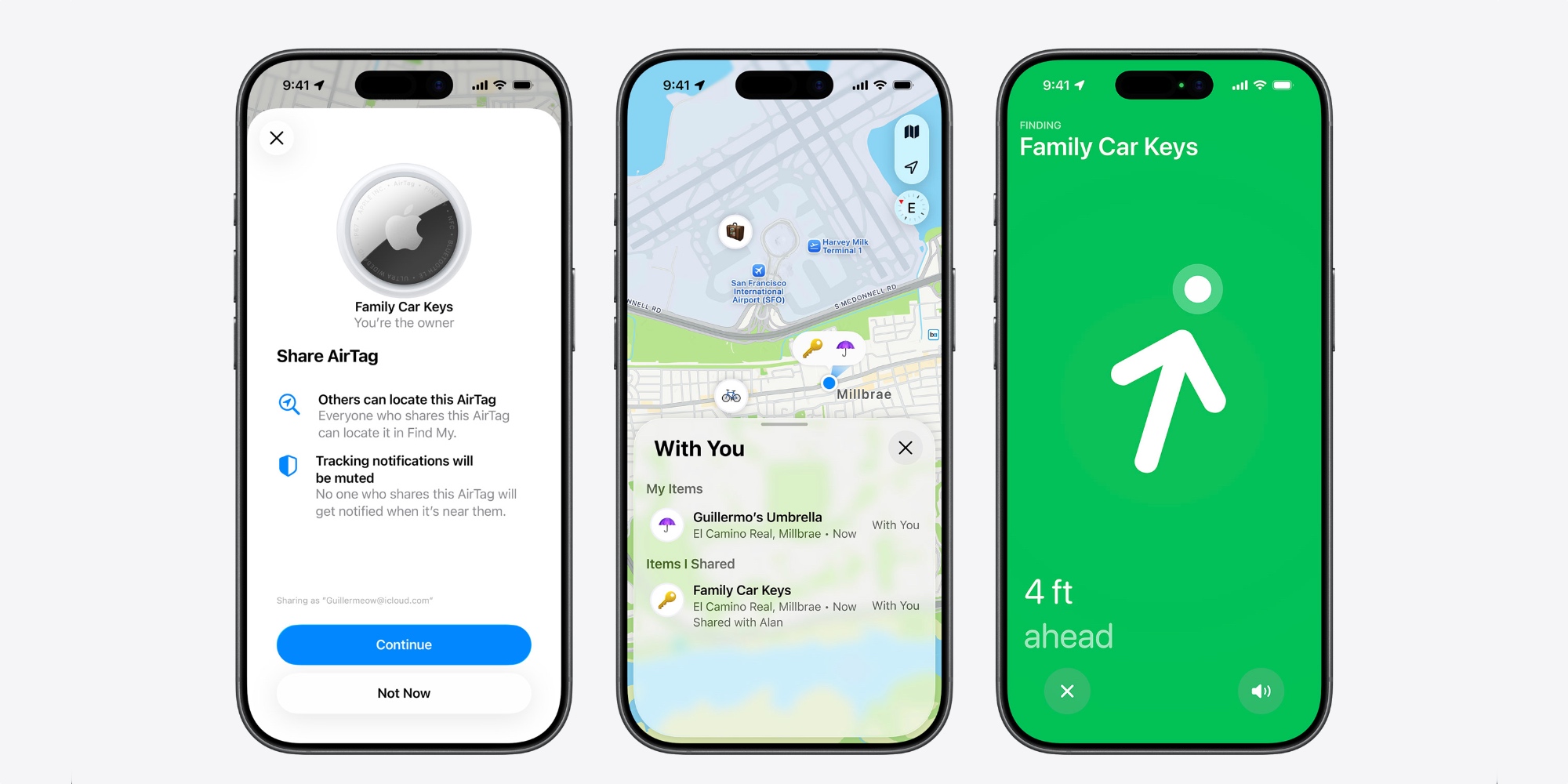 AirTag precision finding shown in the Find My app, which is getting a visual refresh in iOS 27 at WWDC 2026