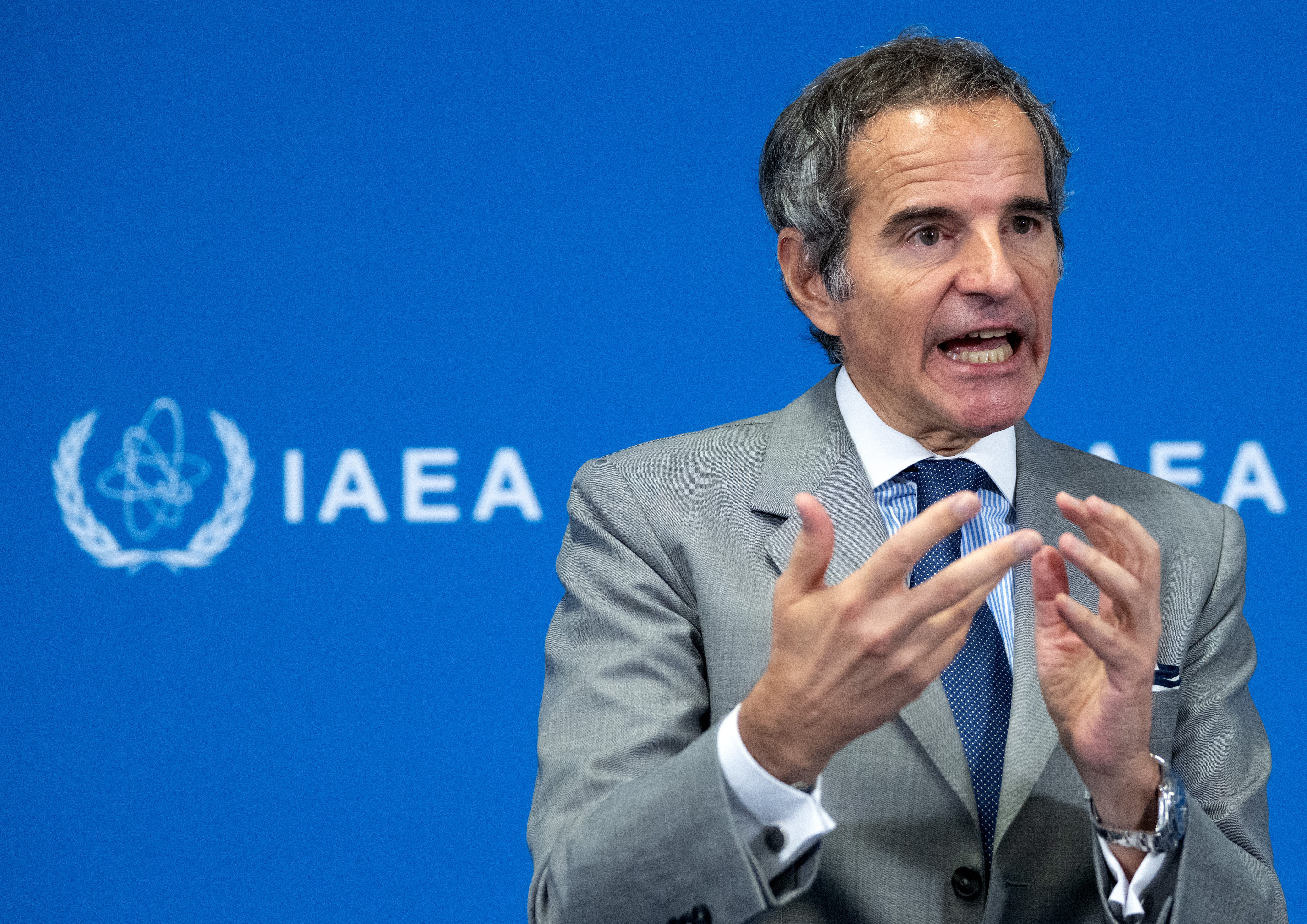 IAEA Director General Rafael Grossi at the Board of Governors meeting in Vienna, June 8 2026, as Iran-US MOU negotiations concluded