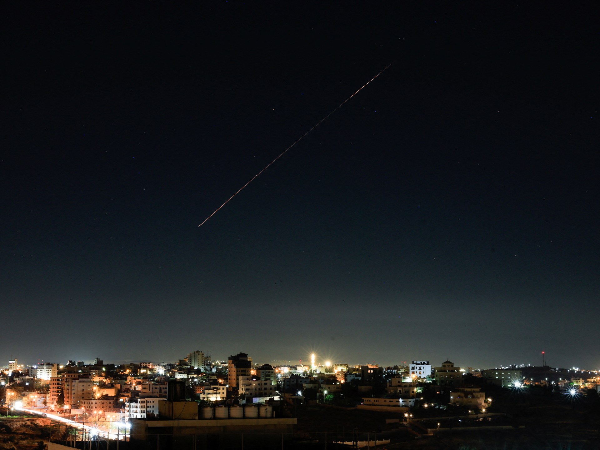 Iranian missile strike seen from Ashkelon Israel June 2026 Iran-Israel war