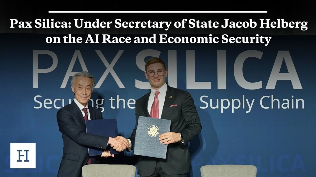 US Under Secretary of State Jacob Helberg discusses AI race and economic security at Pax Silica