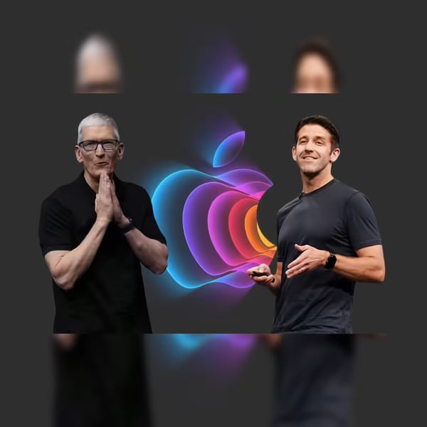 Apple executive John Ternus presenting hardware innovations during an Apple event