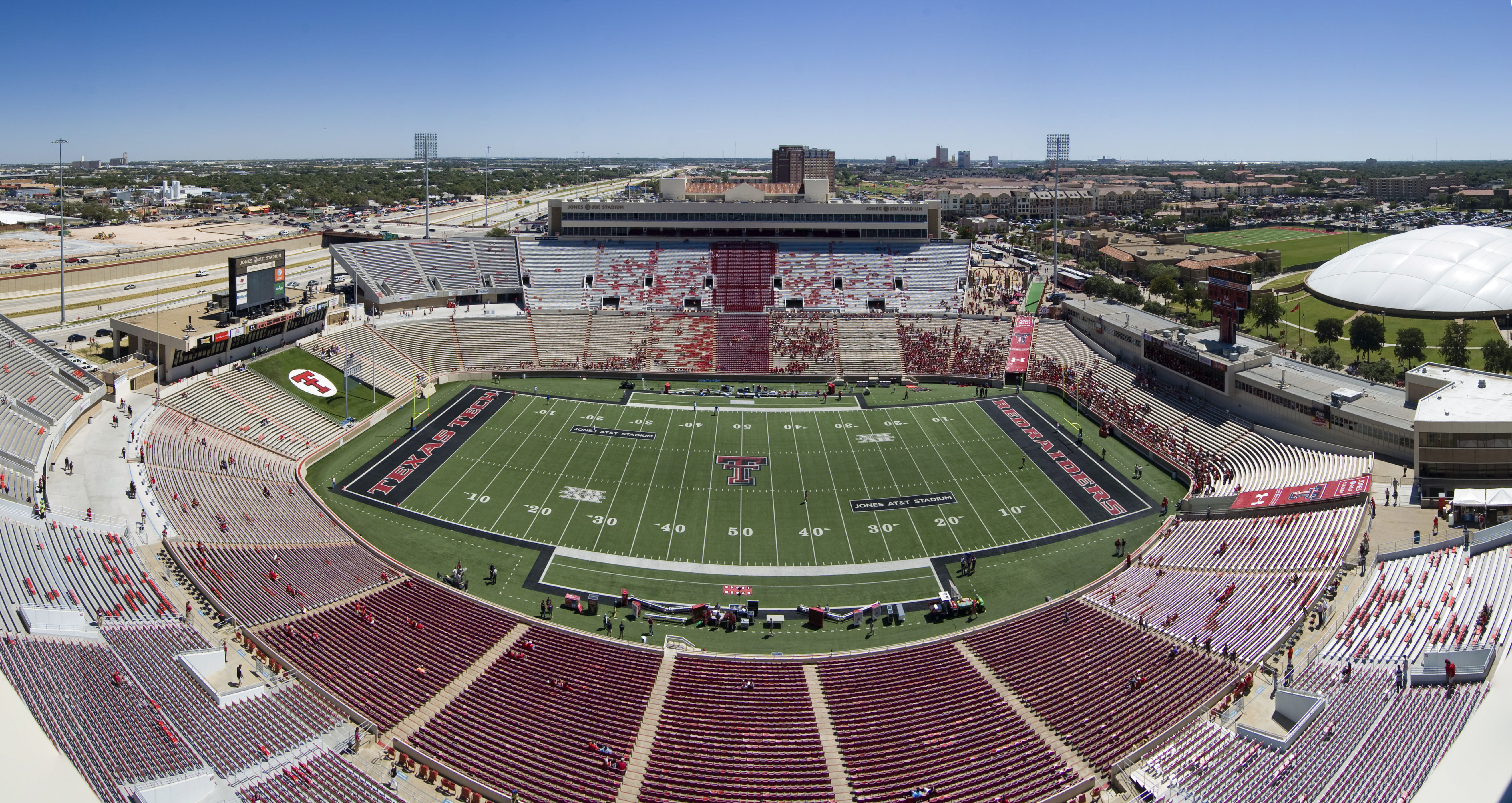 Jones AT&T Stadium wide exterior view Texas Tech University Lubbock Texas home of the Red Raiders football