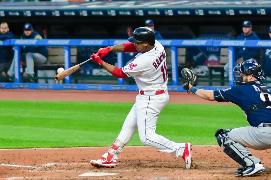 Cleveland Guardians third baseman Jose Ramirez, who fractured the hamate bone in his left hand
