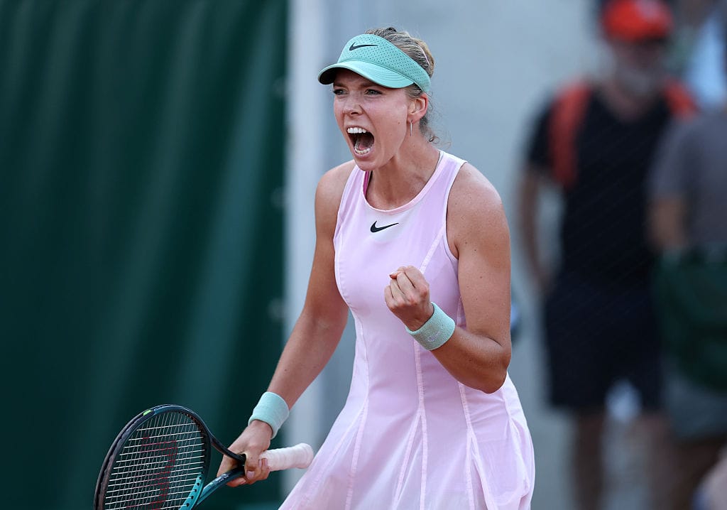 Katie Boulter competing at Roland Garros 2026