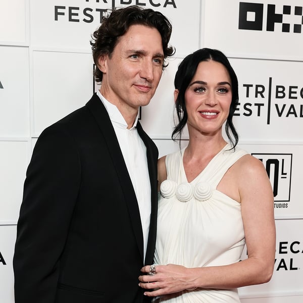 Katy Perry and Justin Trudeau pose together at their red-carpet debut as a couple at the Tribeca Festival