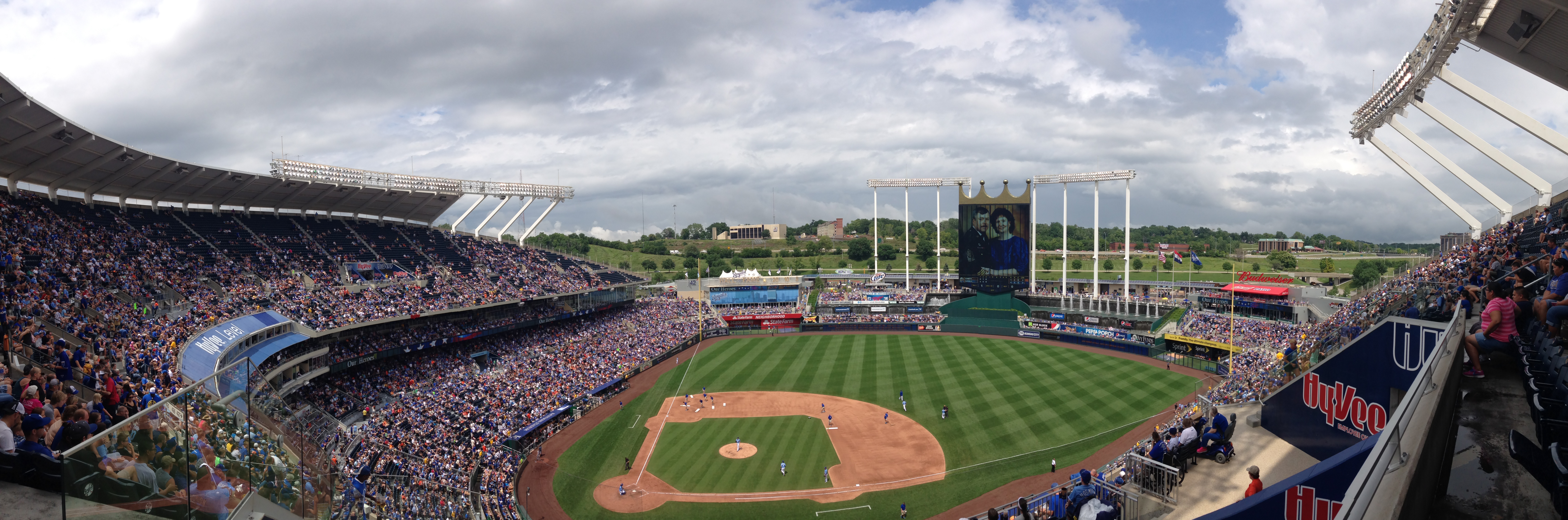 Kauffman Stadium in Kansas City, home of the Royals, where Pasquantino was injured