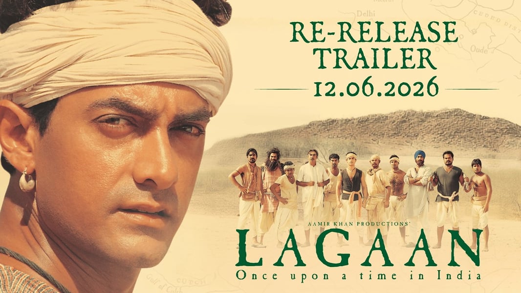 Aamir Khan in Lagaan celebrating the film's 25th anniversary re-release in 2026