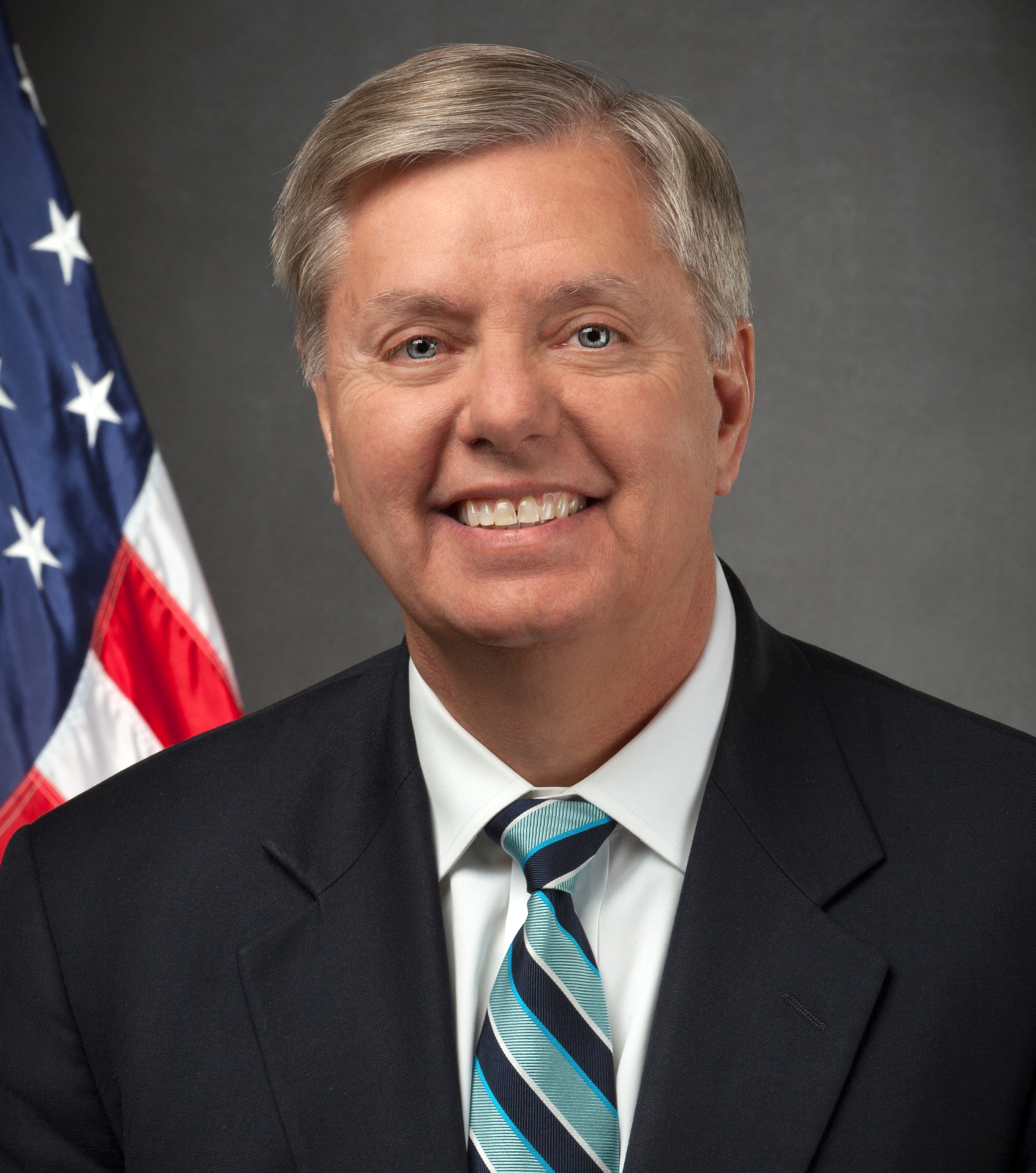 Lindsey Graham, the South Carolina senator who won his Republican primary, in his official Senate photo