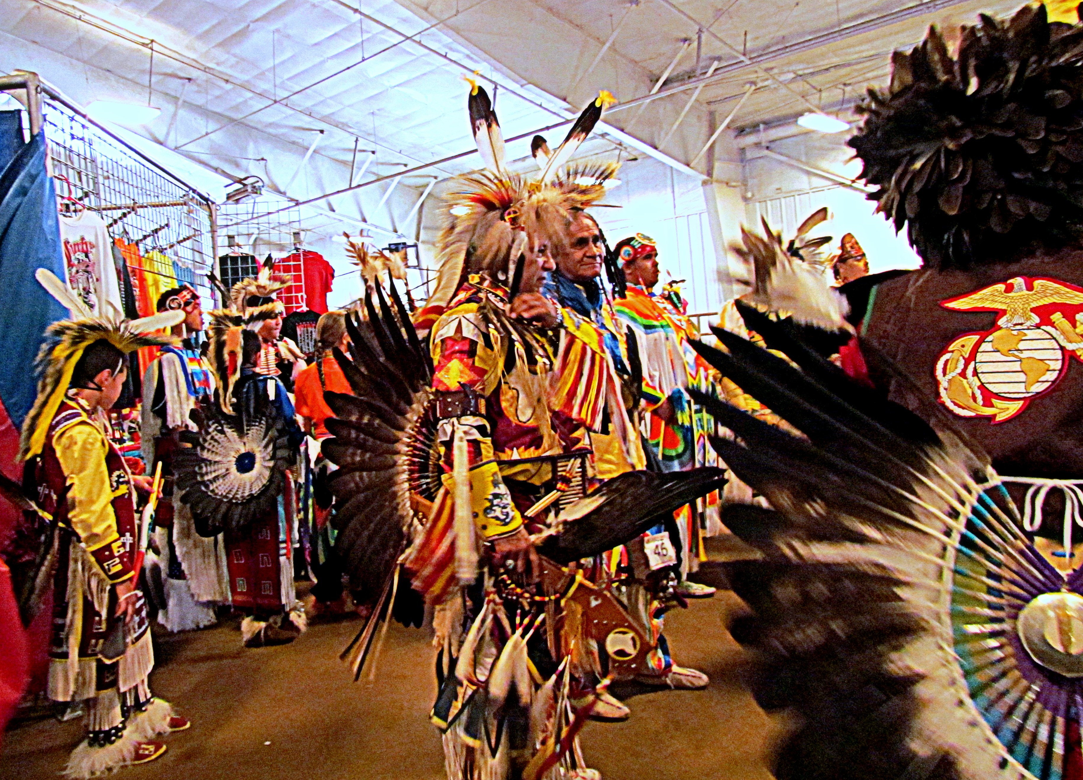 Attendees at the annual Lumbee Powwow in Lumberton, a gathering of the Lumbee Tribe of North Carolina