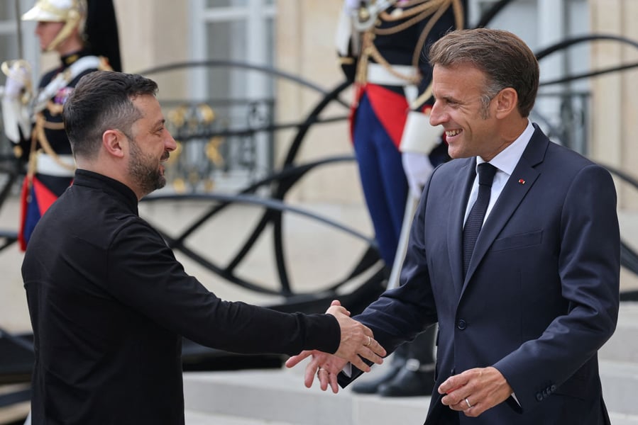 French President Emmanuel Macron hosts G7 summit Evian-les-Bains France June 2026