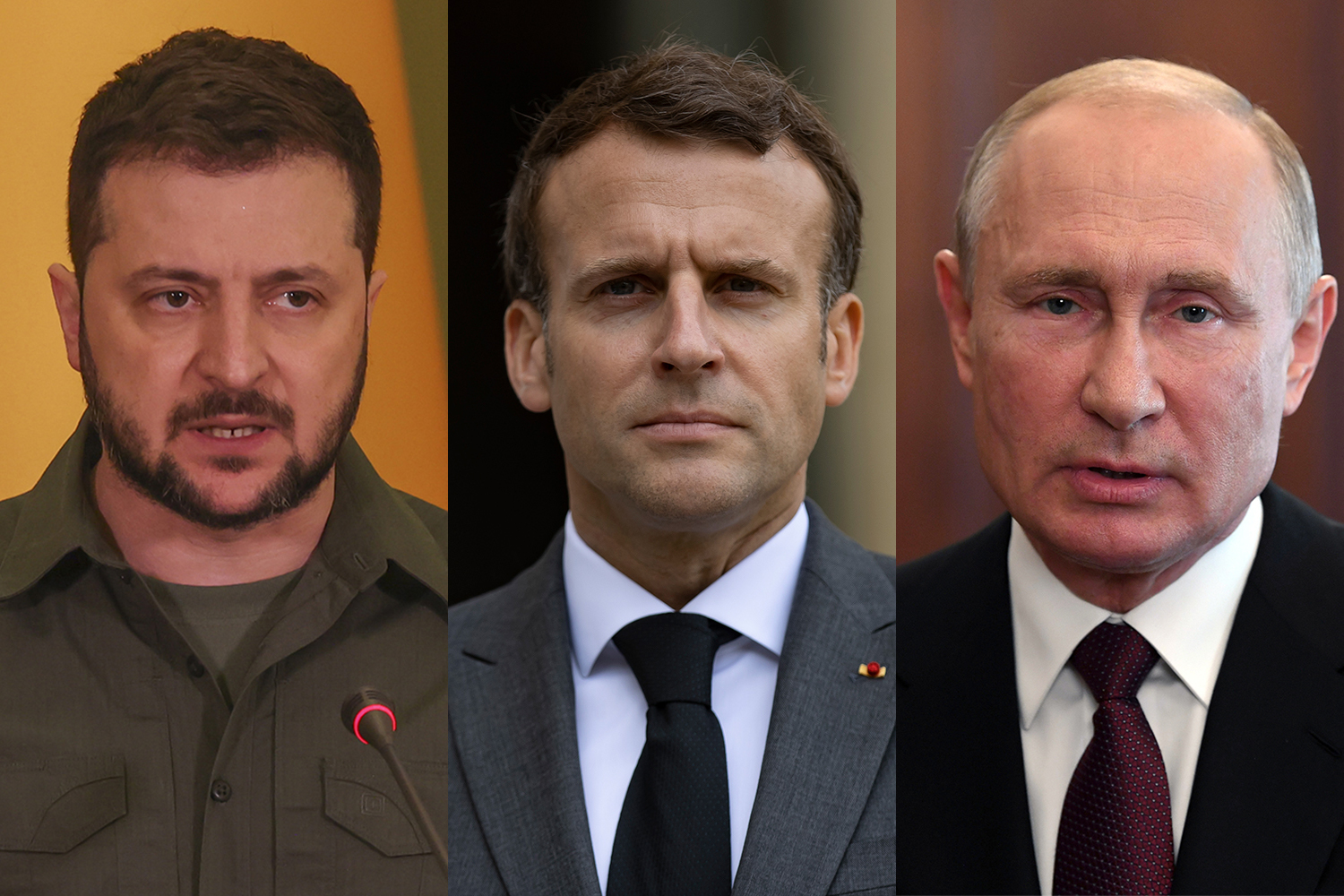 Emmanuel Macron speaks as France pursues dual-track policy toward Russia
