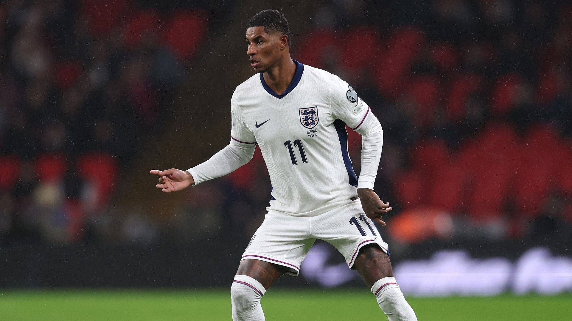 Marcus Rashford in England kit ahead of the 2026 FIFA World Cup