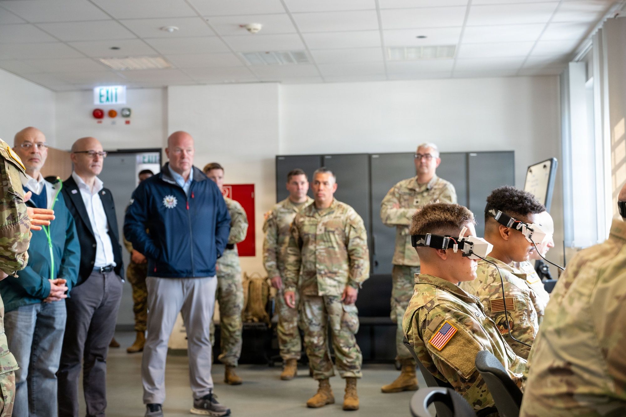 US Ambassador to NATO Matthew Whitaker at 7th Army Training Command Balli Air Field in Grafenwoehr Germany