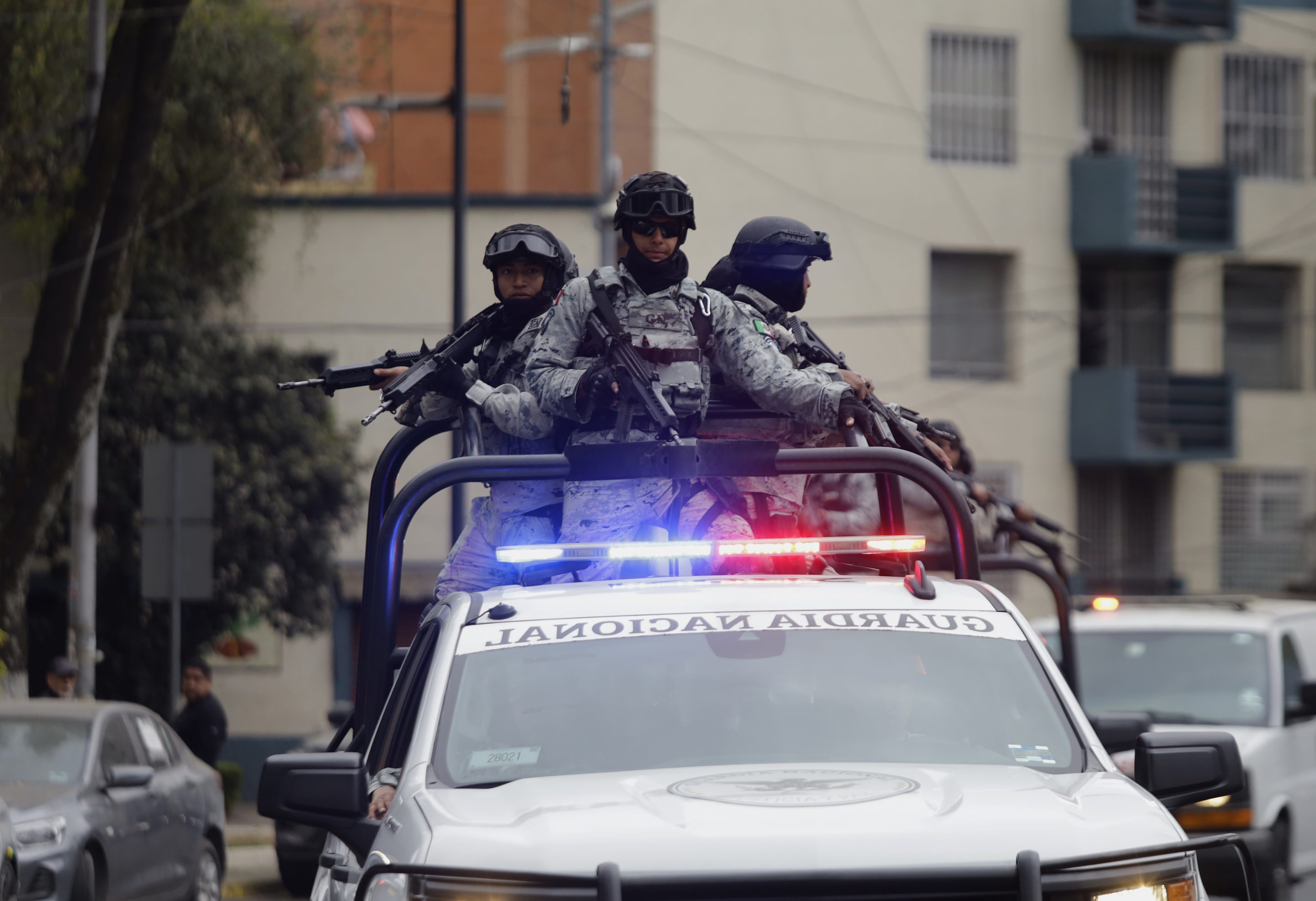 Mexico National Guard members on operation in Mexico City amid cartel violence 2026