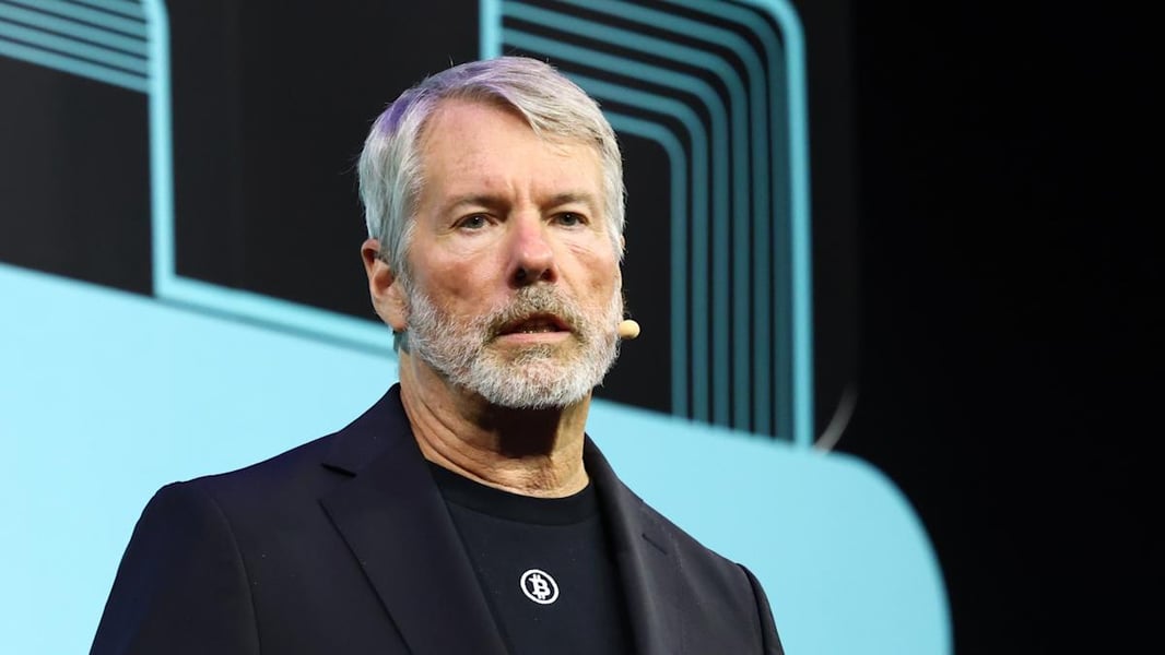 Michael Saylor, executive chairman of Strategy, as the company's Bitcoin holdings sit $13 billion below their cost basis in June 2026