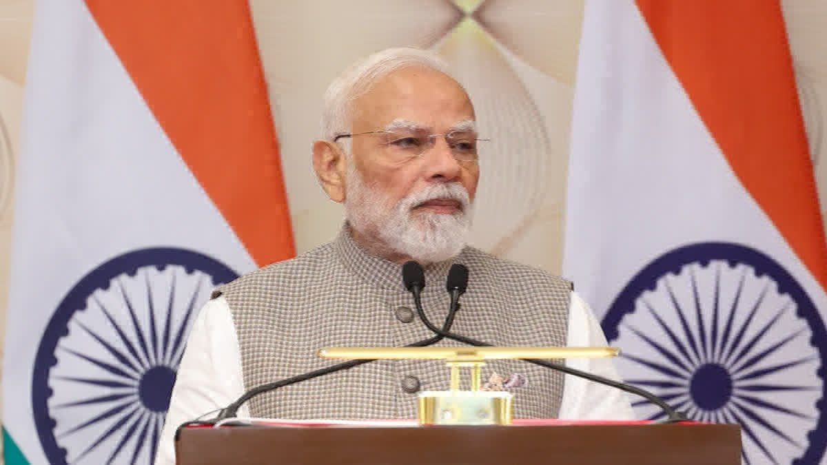 Indian Prime Minister Narendra Modi departs for France to begin a six-day European tour including Slovakia and G7 summit