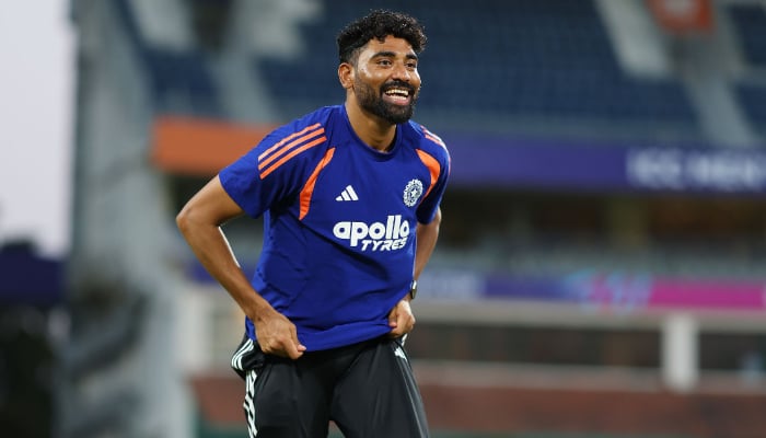 Mohammed Siraj during a net session ahead of ICC Men's T20 World Cup 2026