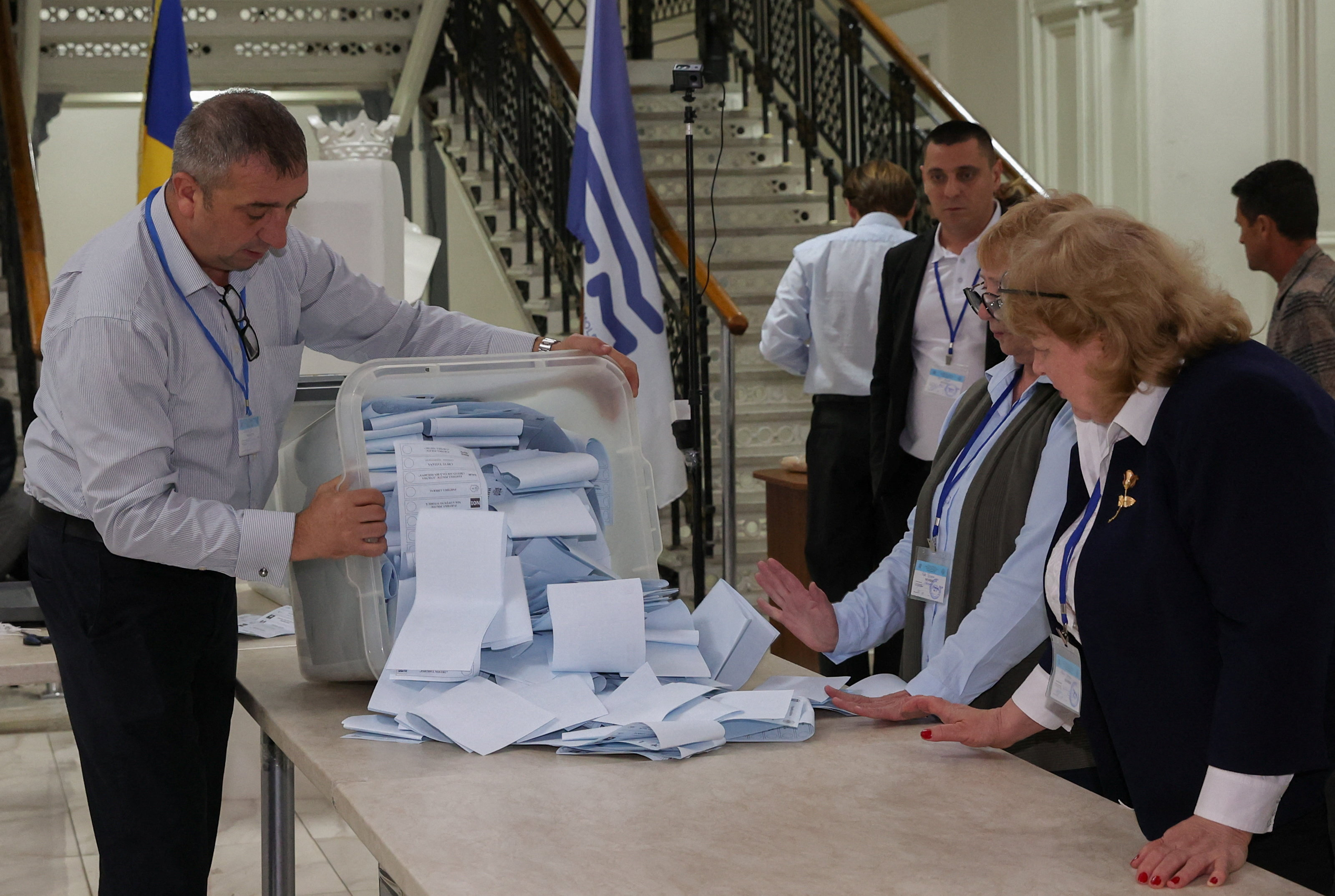 Polling stations closing in Chisinau as Moldova held parliamentary elections in September 2025