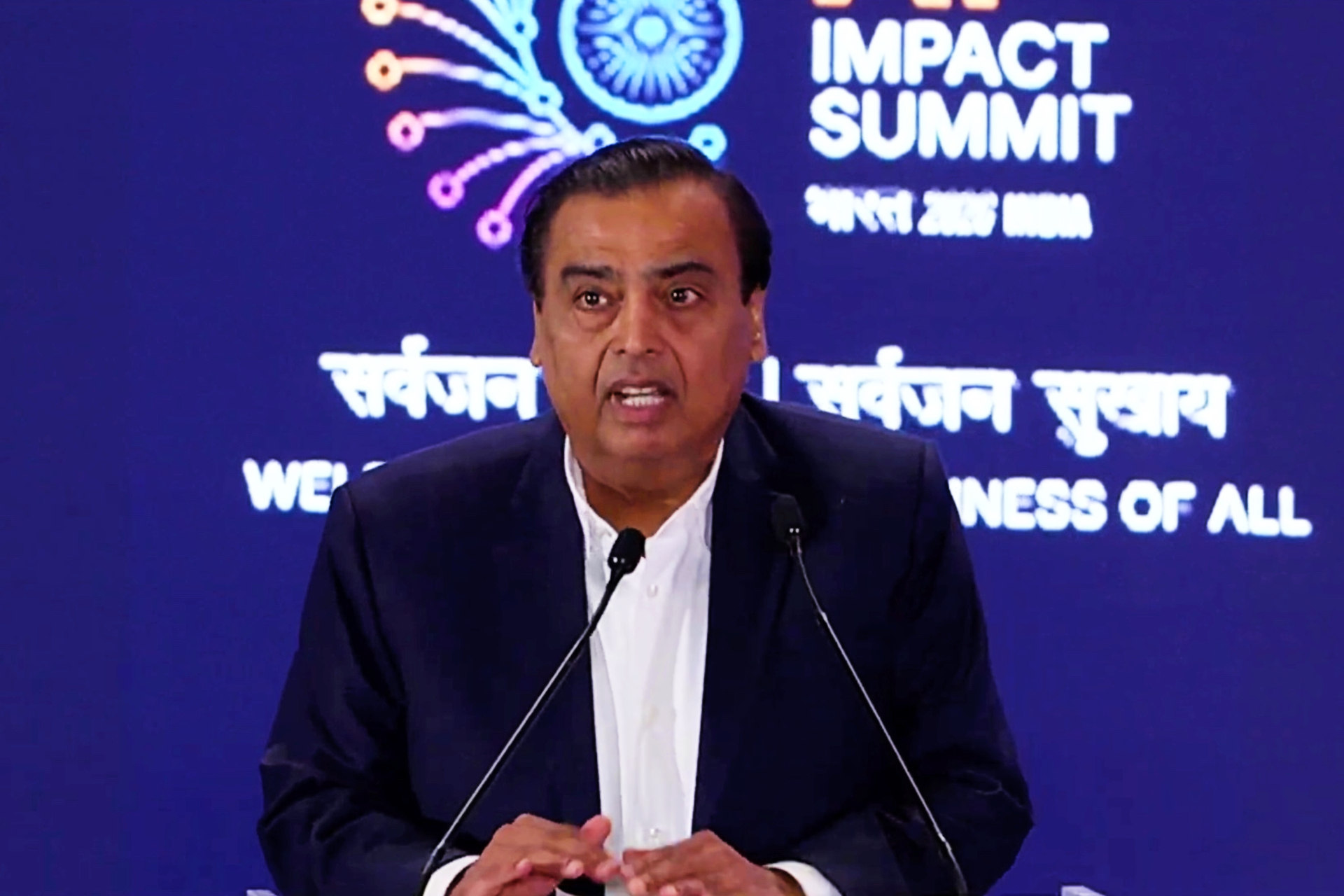 Reliance Industries chairman and managing director Mukesh Ambani, whose company is building the Jamnagar AI data centre Meta will lease