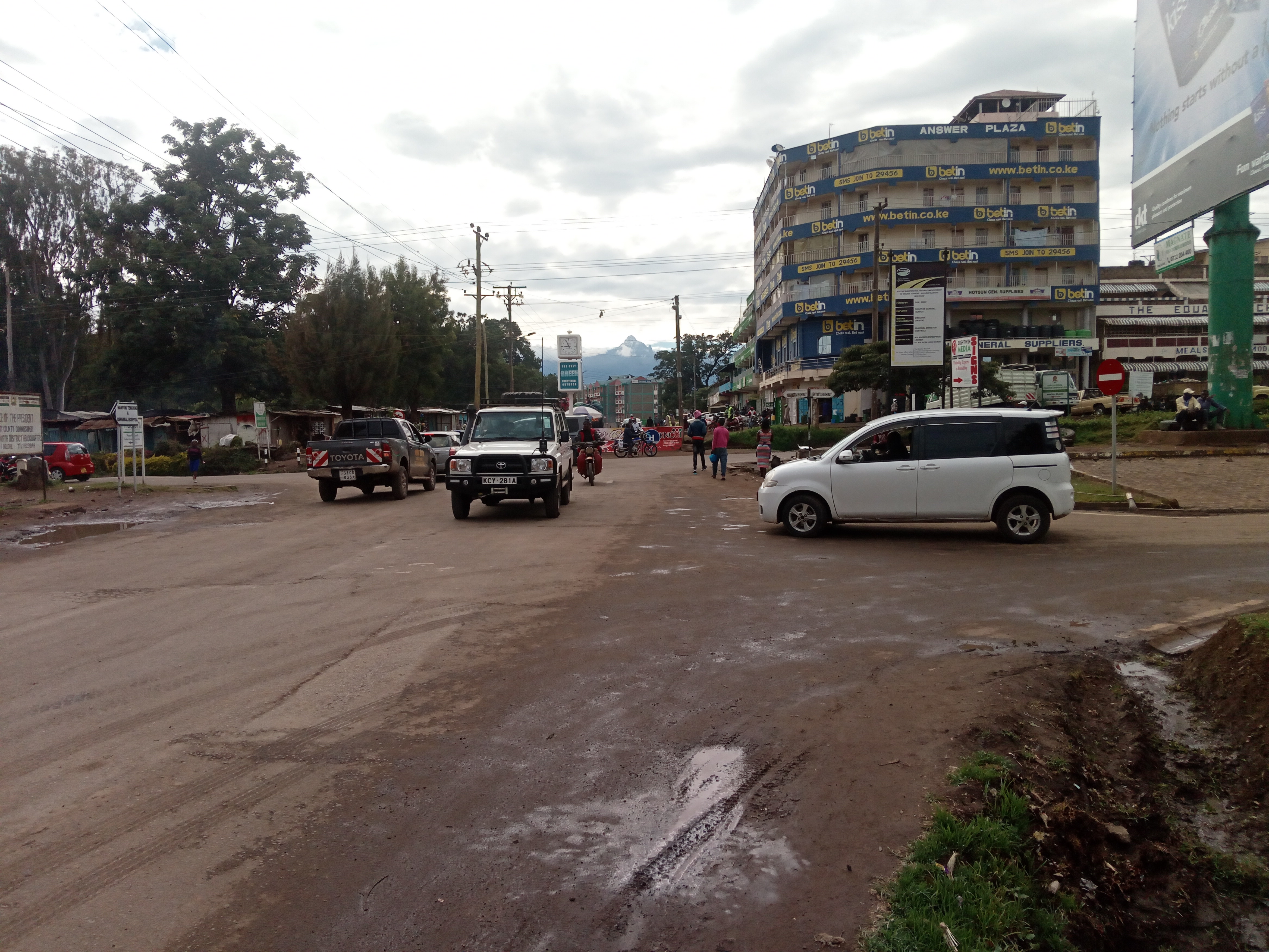 Nanyuki town in Kenya with Mount Kenya in the background, in a file photo
