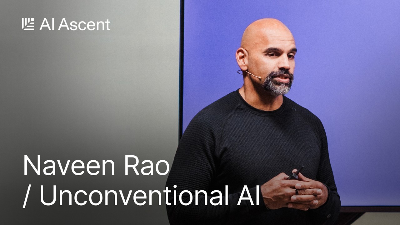 Naveen Rao, CEO of Unconventional AI, explaining how oscillator-based chips could reduce AI power consumption by 1,000x