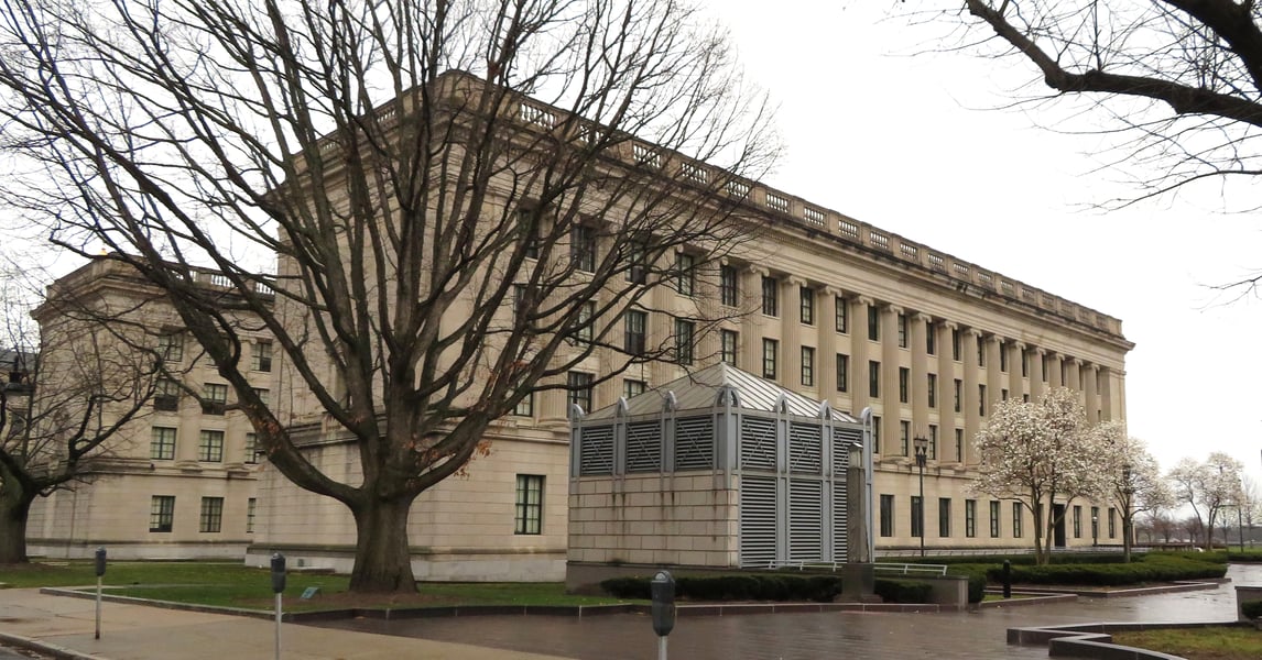 New Jersey State House Annex in Trenton near the site of the Lucchese crime family racketeering prosecution