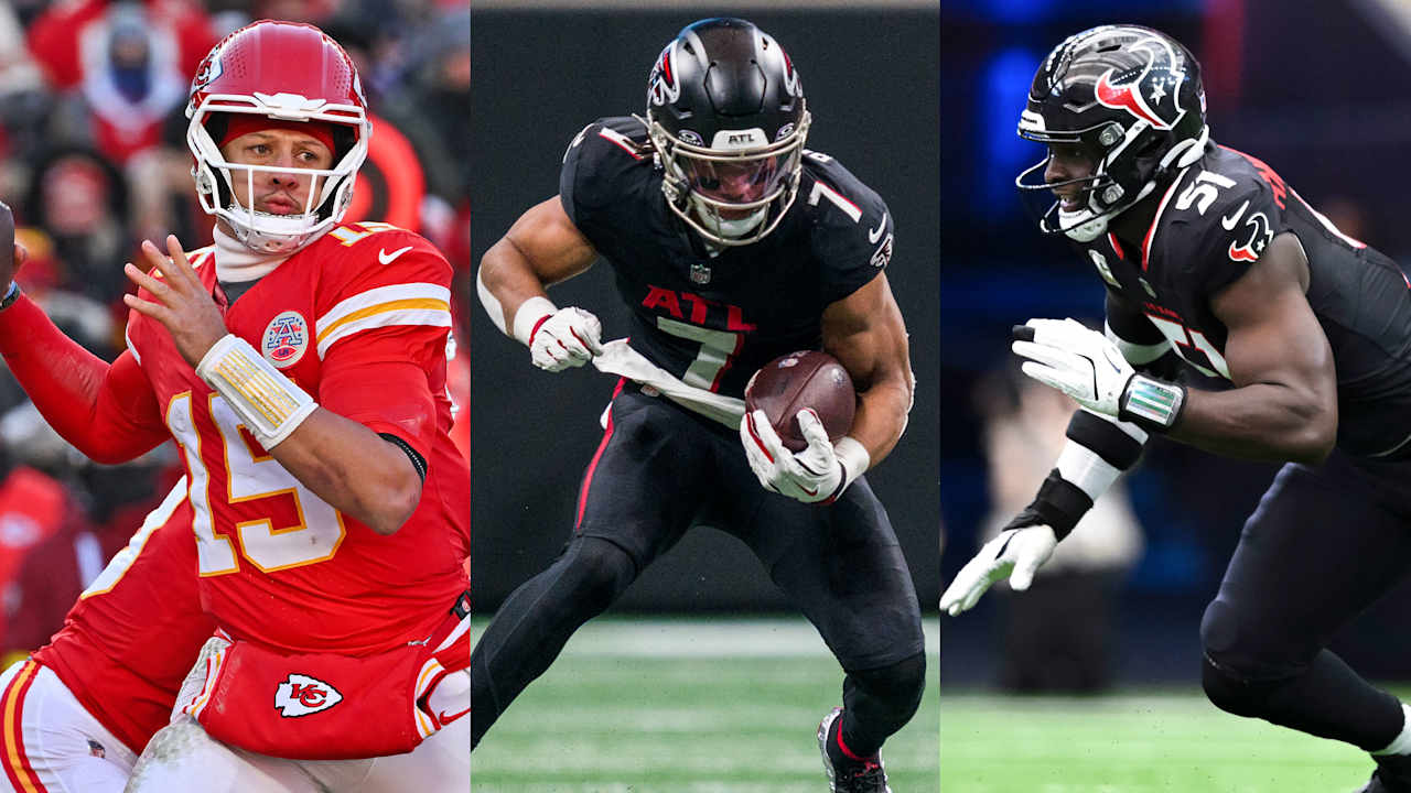 NFL.com 2026 salary cap all-value roster featuring Bijan Robinson and Jahmyr Gibbs as top running backs