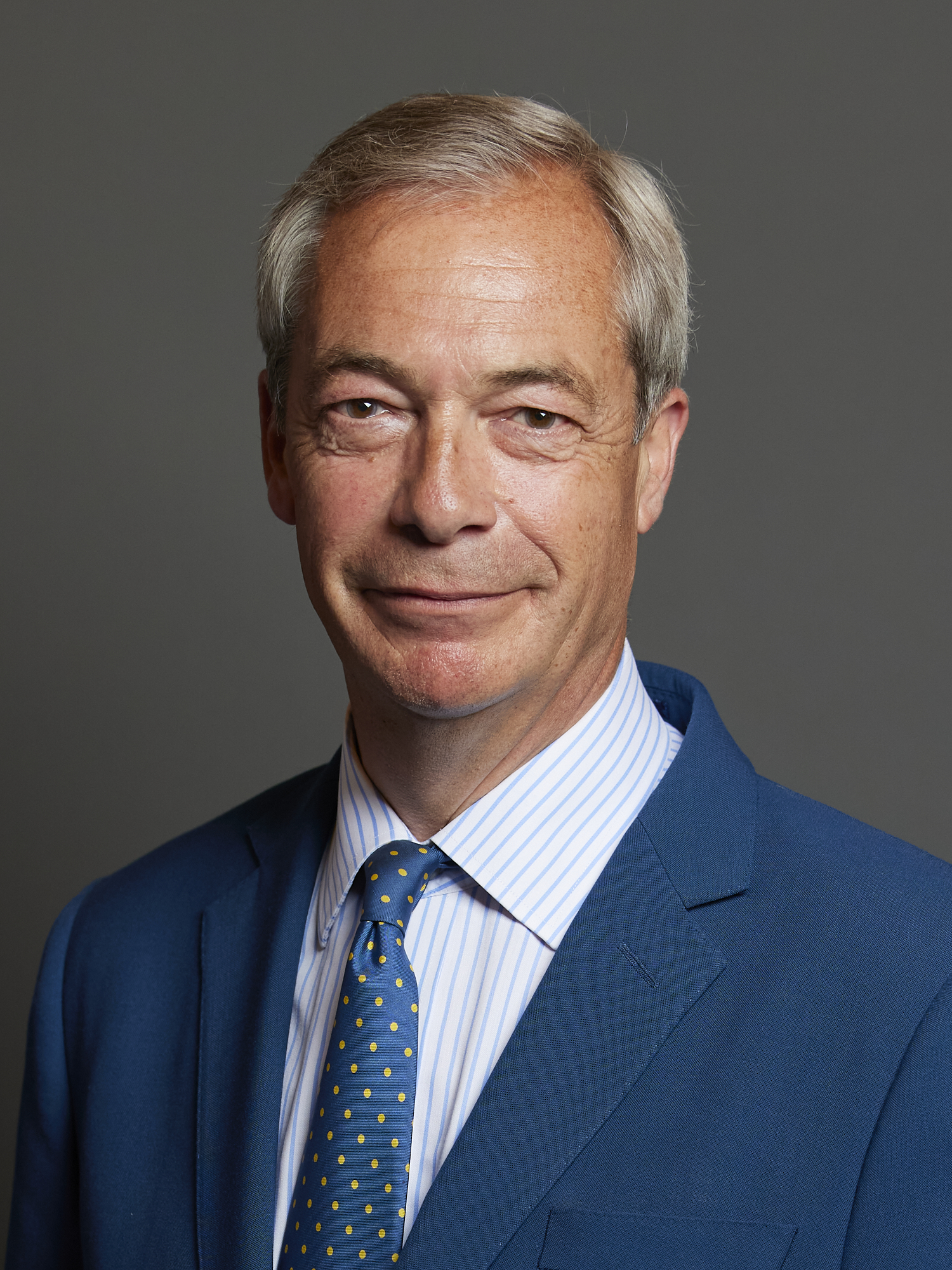 Nigel Farage, the Reform UK leader who will keynote CPAC Great Britain, in his official parliamentary portrait