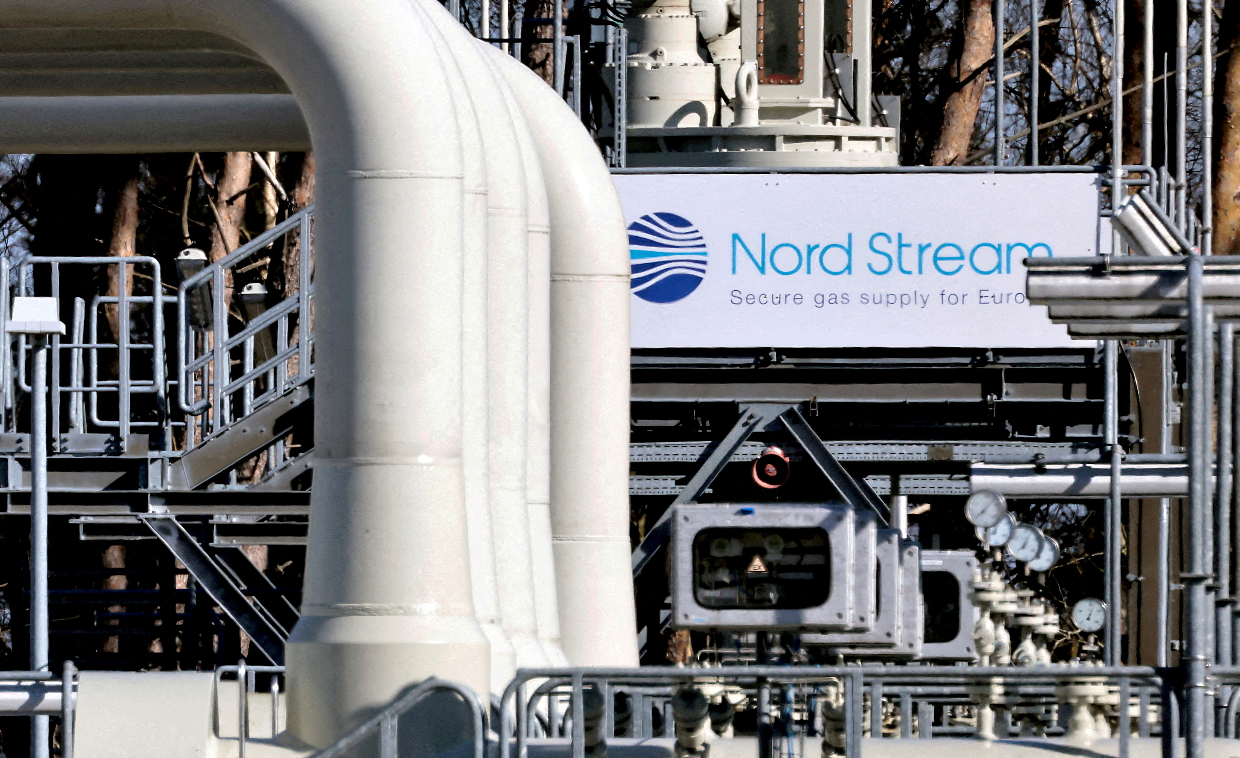 Nord Stream natural gas pipeline landfall facility at Lubmin Germany