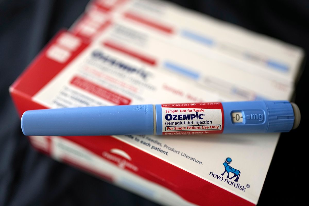 Packaging of the semaglutide drug Ozempic, the weight-loss medicine studied for cancer links