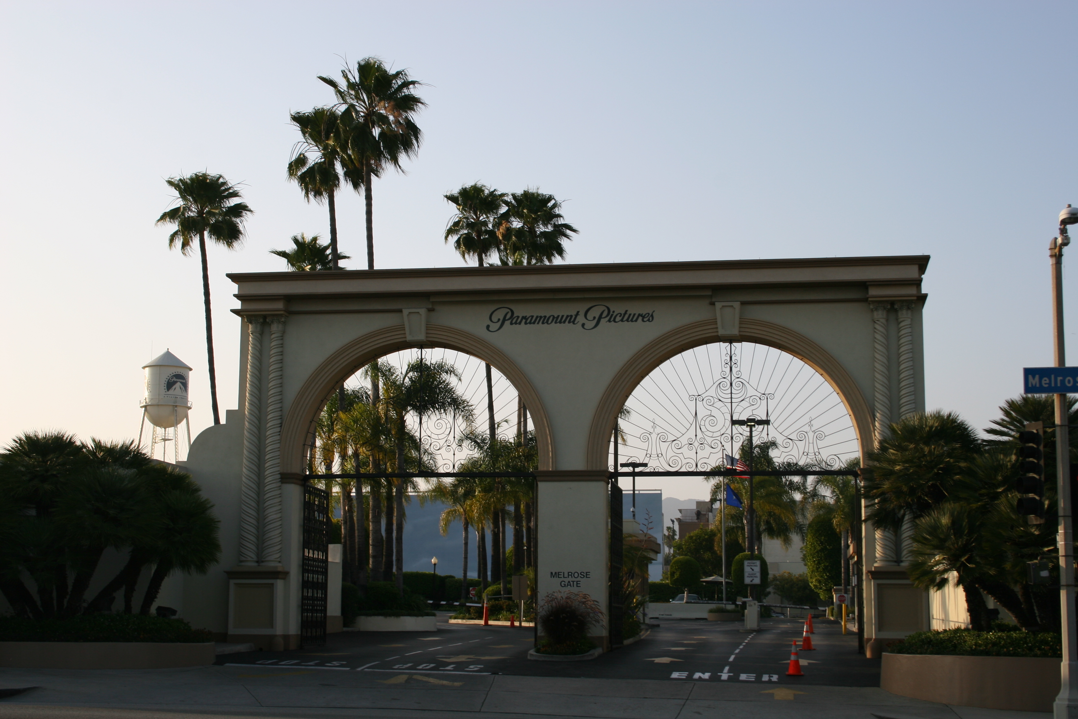 The Melrose Gate of Paramount Pictures studios in Los Angeles, as California weighs a lawsuit to block the Warner Bros. Discovery takeover