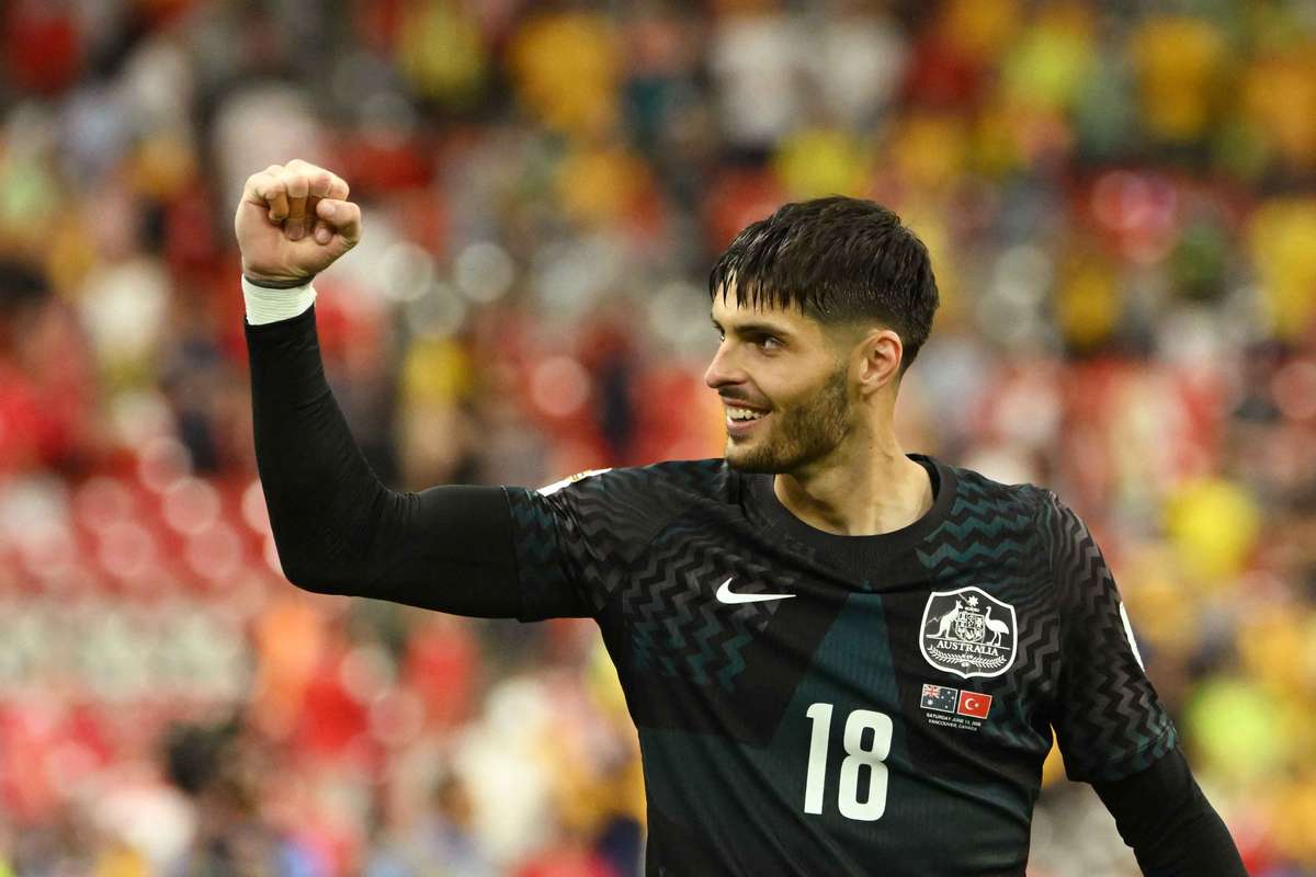 Patrick Beach makes save Australia vs Turkiye World Cup 2026 BC Place Vancouver