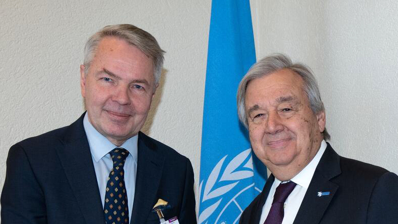 UN Special Envoy to Sudan Pekka Haavisto with UN Secretary-General António Guterres