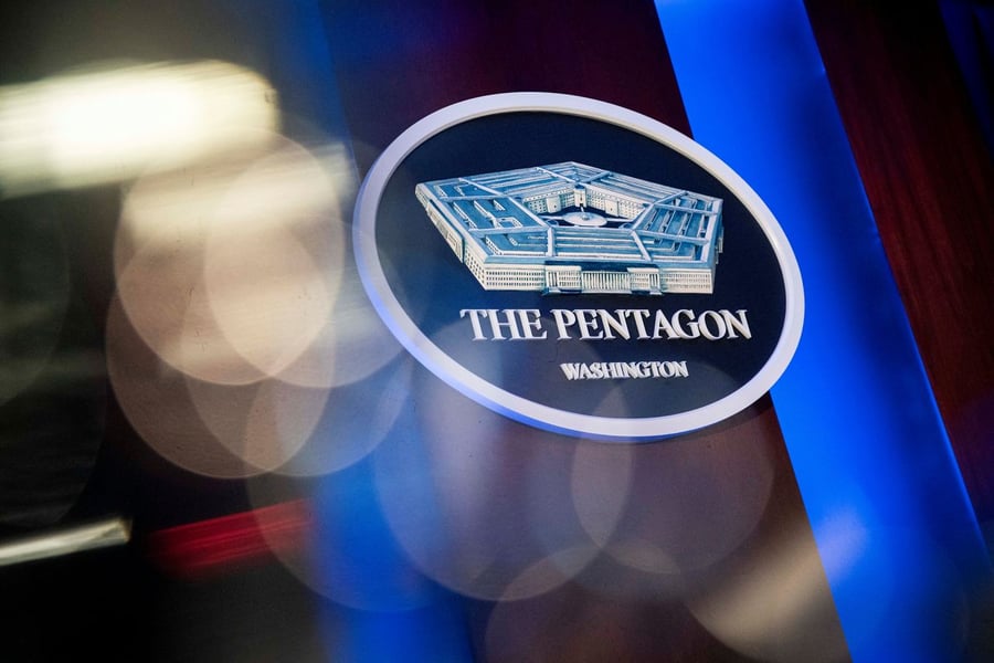 The Pentagon briefing room in Arlington, Virginia — DIA raises Israel counterintelligence threat to critical level