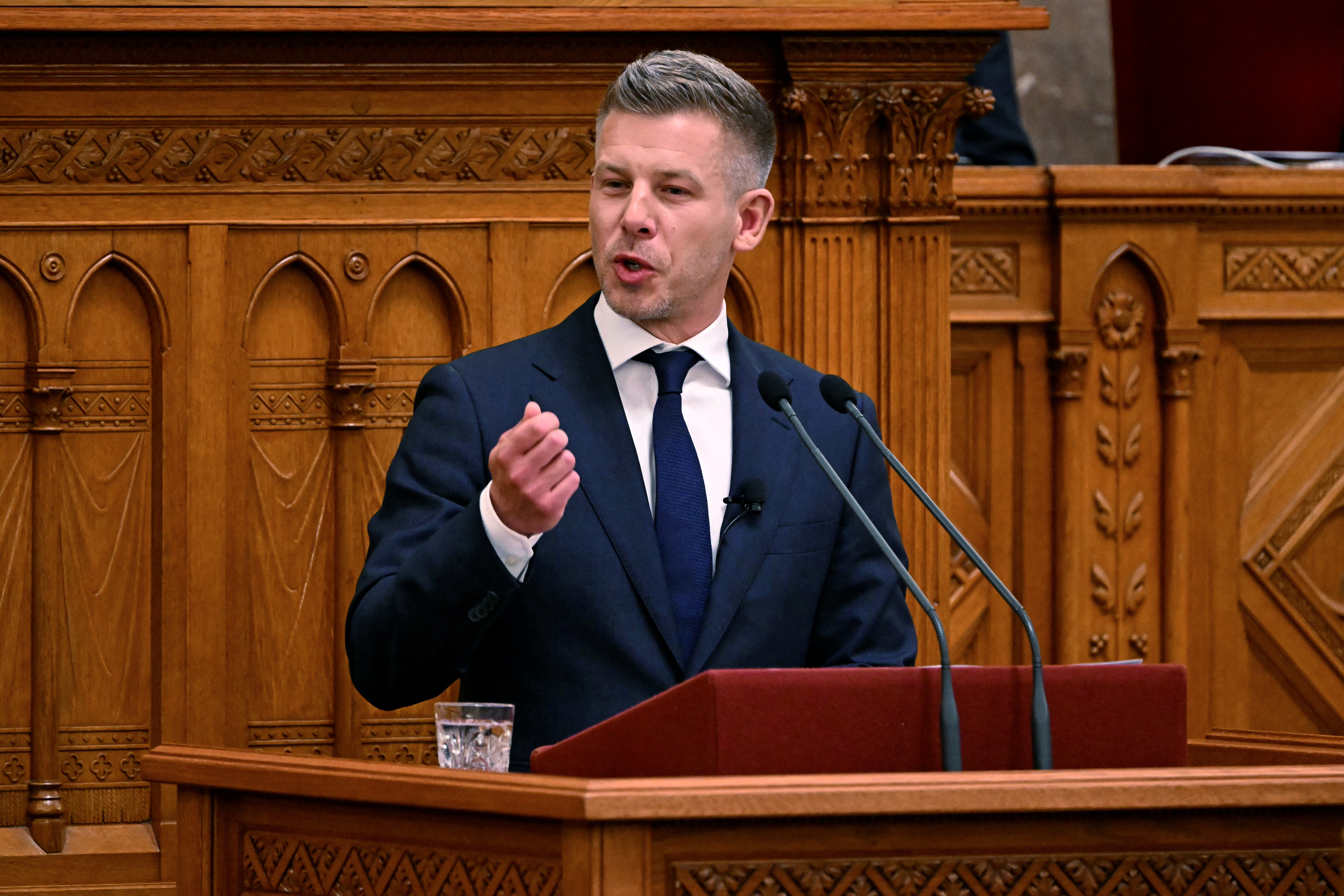Hungarian Prime Minister Peter Magyar delivers speech at swearing-in ceremony in Budapest