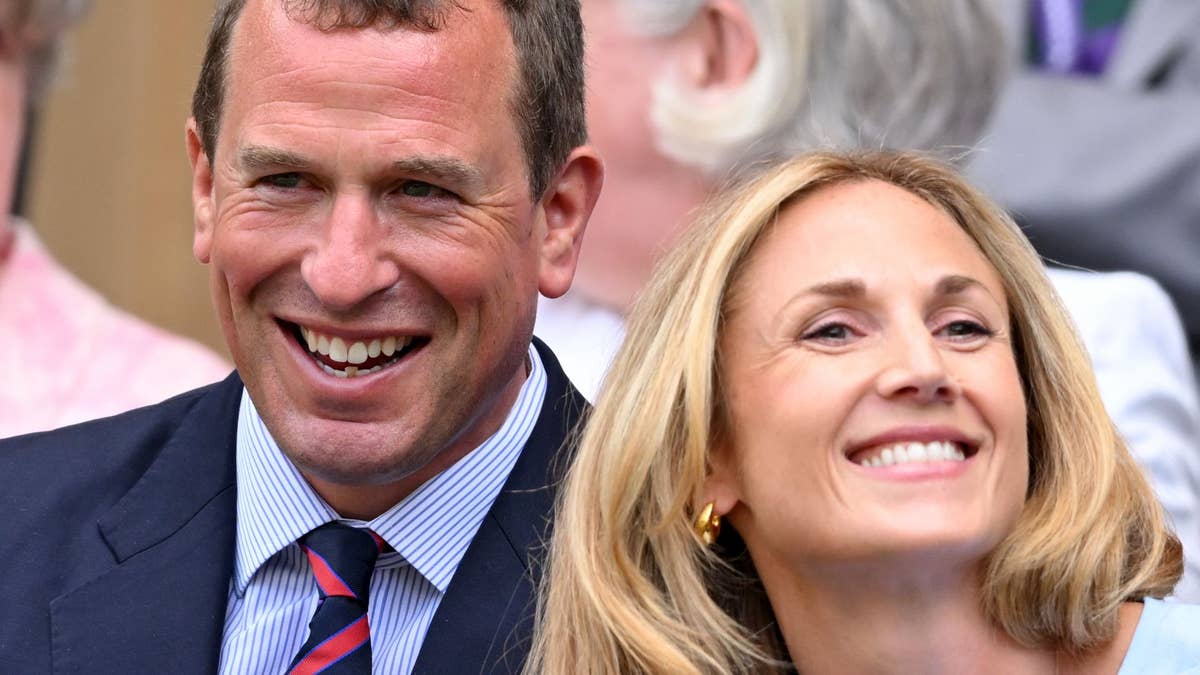 Peter Phillips and Harriet Sperling at Wimbledon tennis 2025 engaged couple