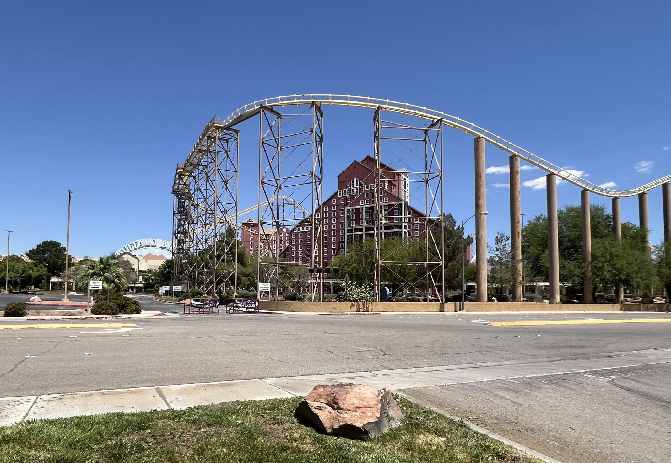 Shuttered Buffalo Bill's Resort and Primm Valley Casino along Interstate 15 in Primm, Nevada