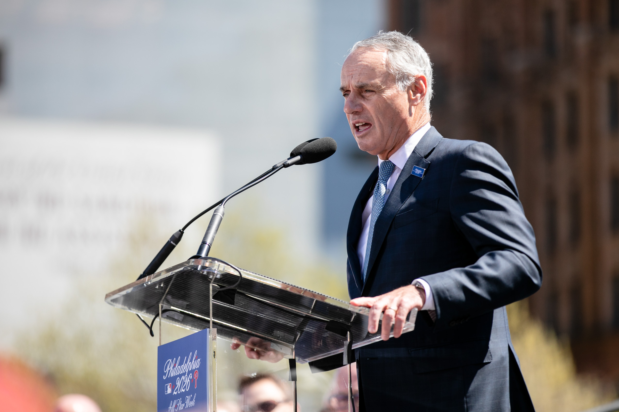 MLB Commissioner Rob Manfred, who is pushing the owners' case for a salary cap