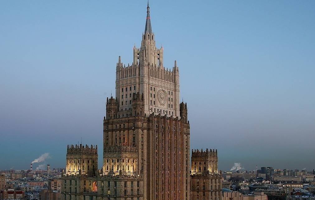 Russian Foreign Ministry building in Moscow where the UK journalist blacklist announcement was made