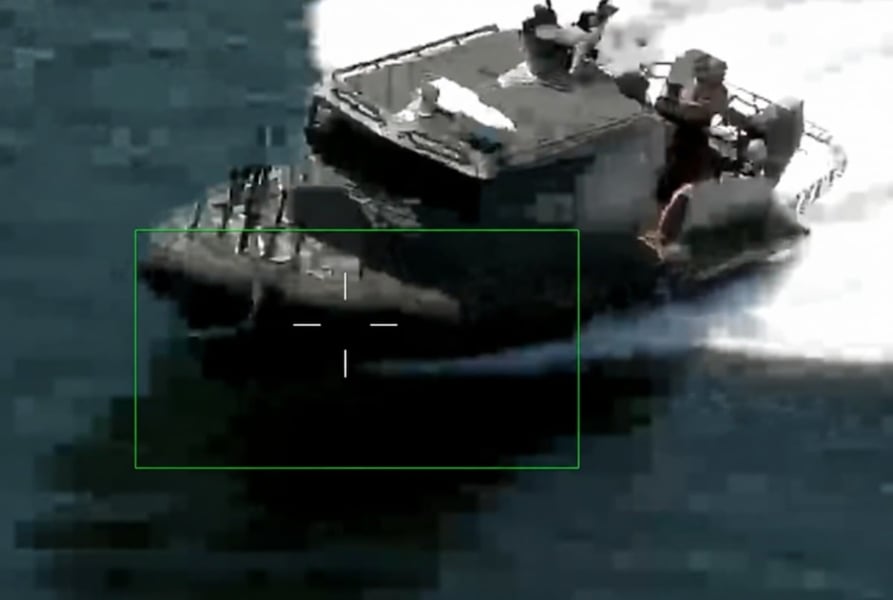 Russian Geran-2 drone targets Ukrainian patrol boat in Black Sea off Odesa coast June 2026