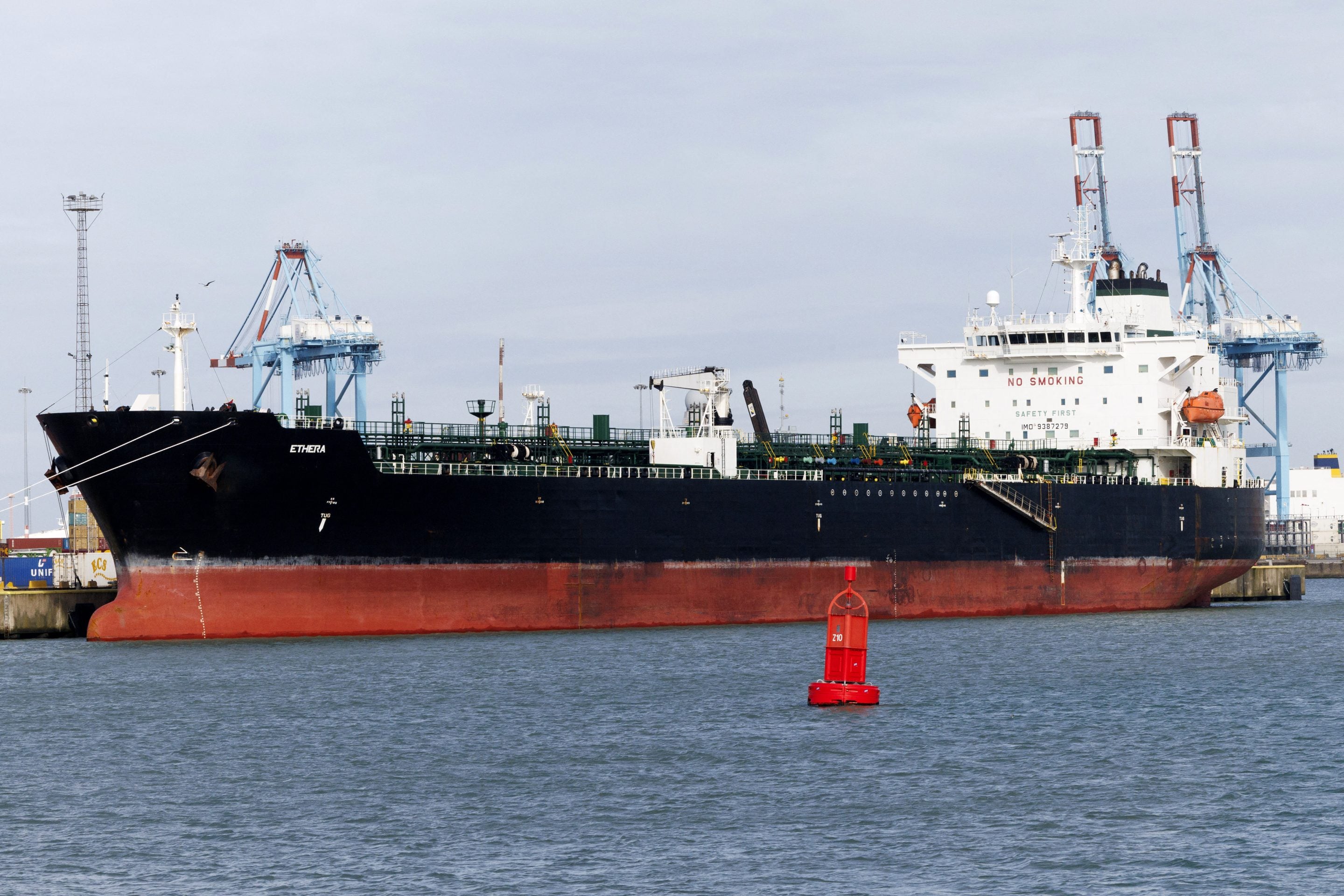 Russian shadow fleet oil tanker seized by Belgian forces at Zeebrugge naval base 2026