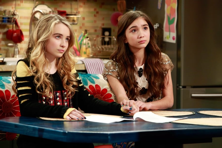 Sabrina Carpenter and Rowan Blanchard on Girl Meets World, the Disney Channel series at the center of new table read revelations