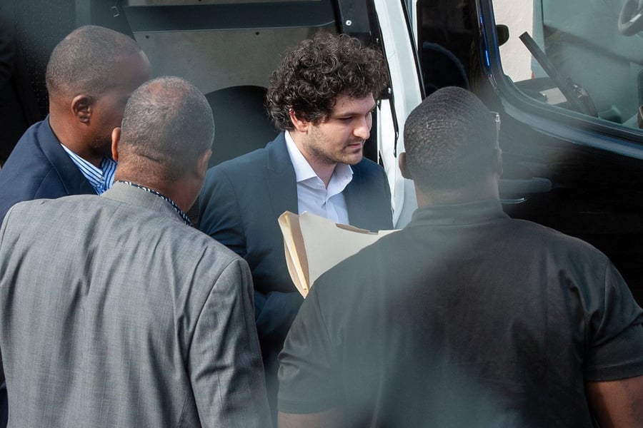 Sam Bankman-Fried arrives at court in Nassau Bahamas in December 2022
